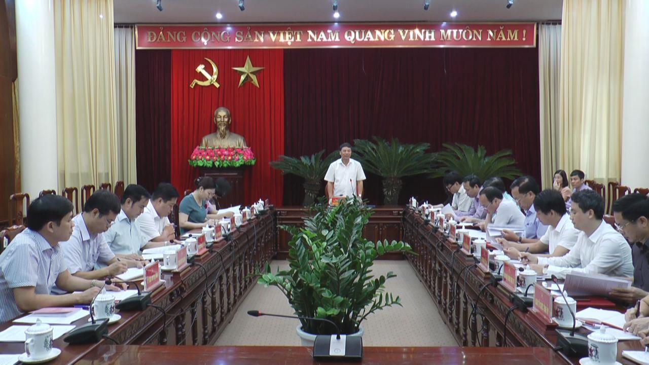 Tỉnh ủy kiểm tiến độ triển khai xây dựng Dự thảo Báo cáo chính trị  khối Đảng, đoàn thể trình Đại hội Đảng bộ tỉnh lần thứ XX