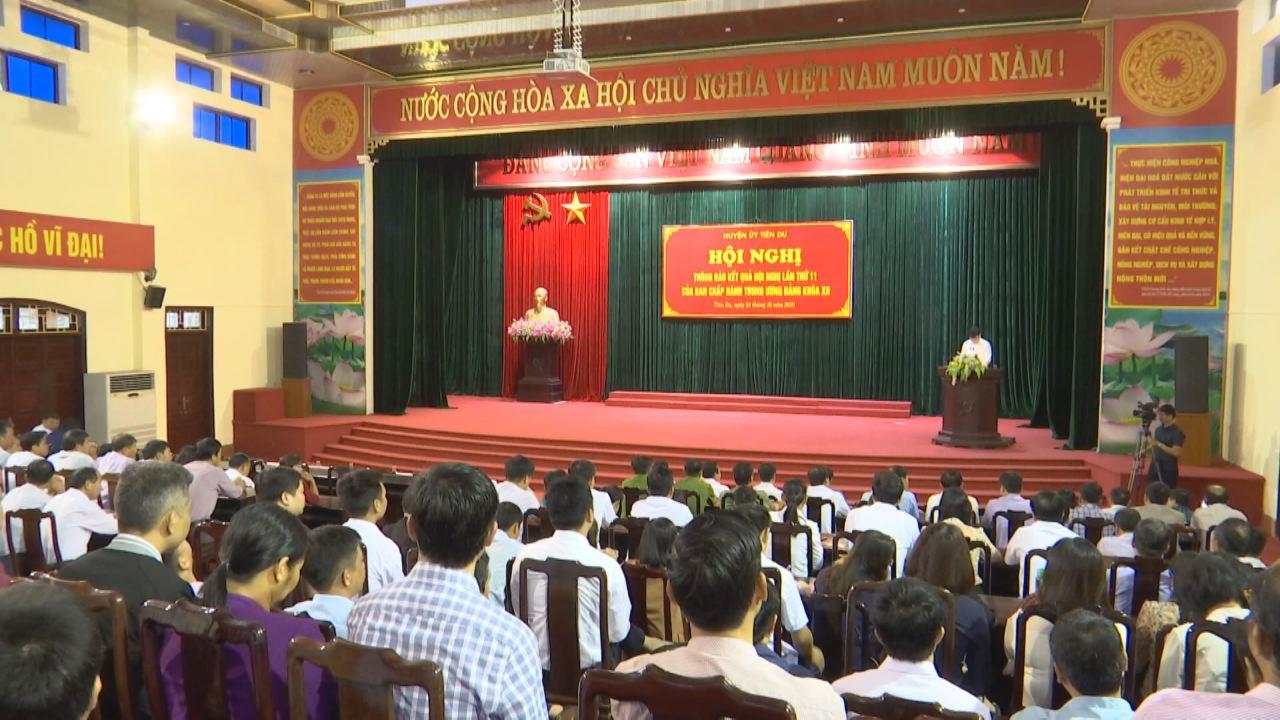 Huyện Tiên Du thông báo kết quả Hội nghị lần thứ 11 Ban Chấp hành T.Ư Đảng khoá XII