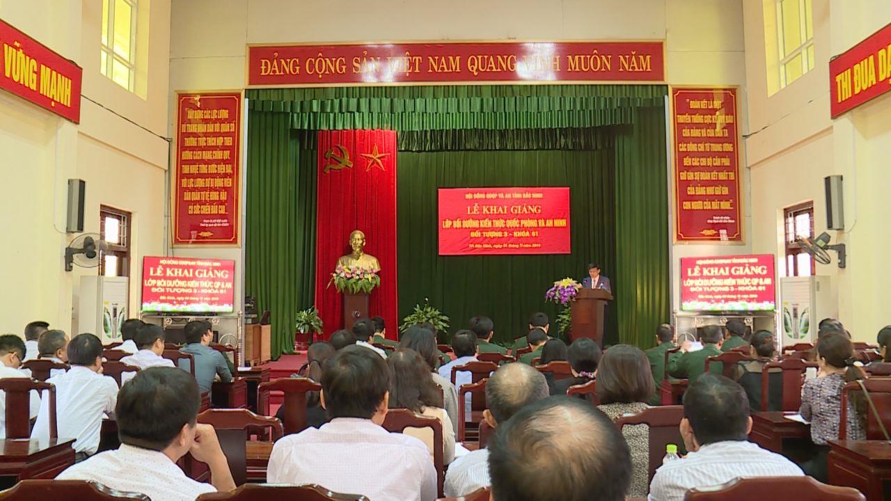 Khai giảng lớp Bồi dưỡng kiến thức quốc phòng, an ninh đối tượng 3