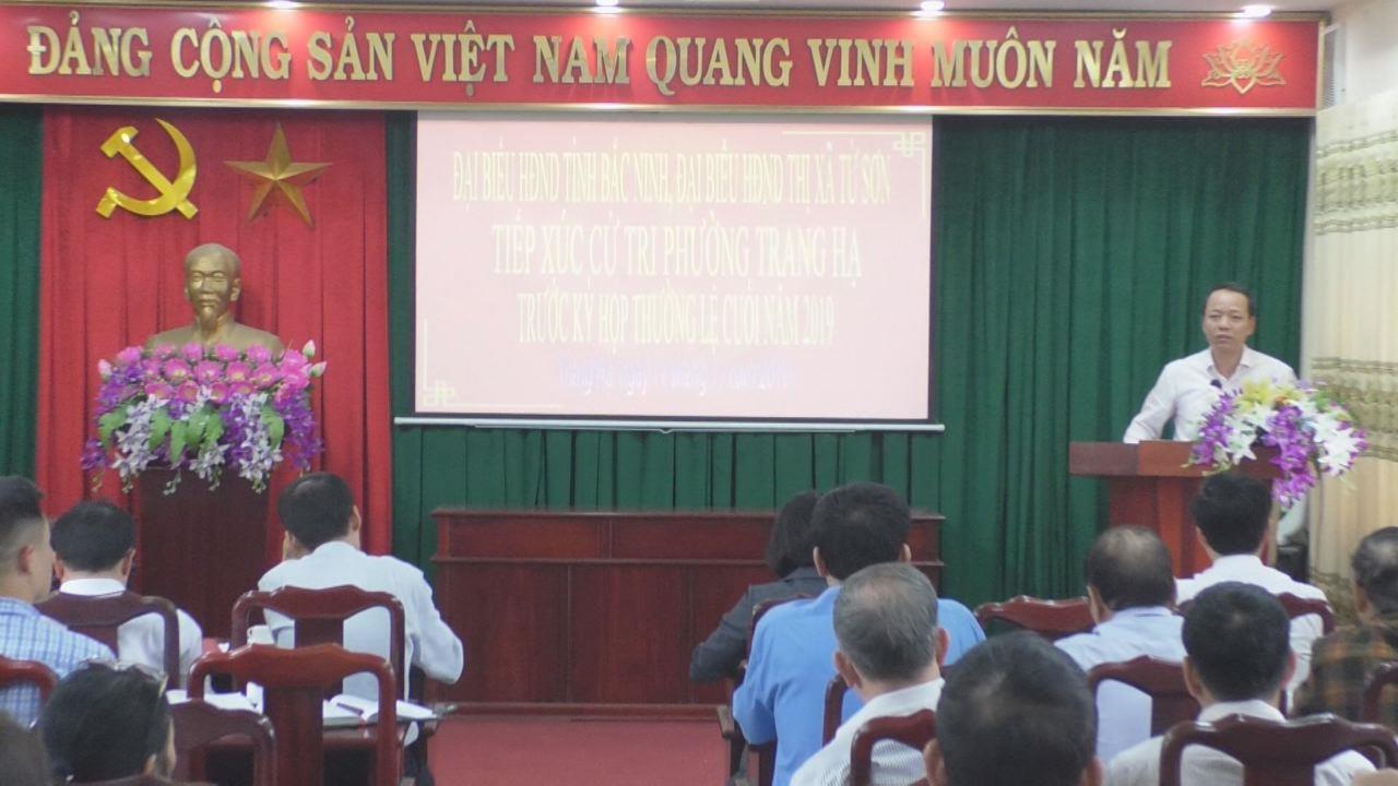 Đại biểu HĐND tỉnh tiếp xúc cử tri phường Trang Hạ