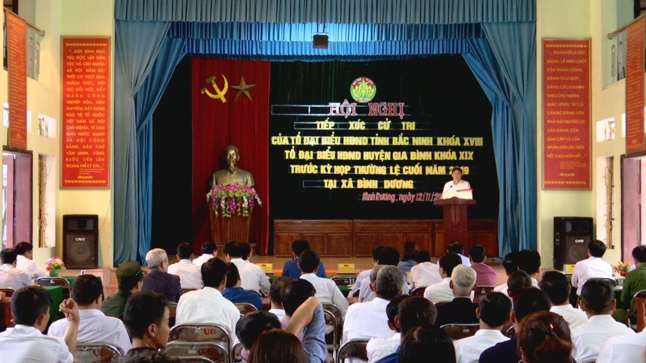 Tổ Đại biểu HĐND tỉnh tiếp xúc cử tri xã Bình Dương, huyện Gia Bình