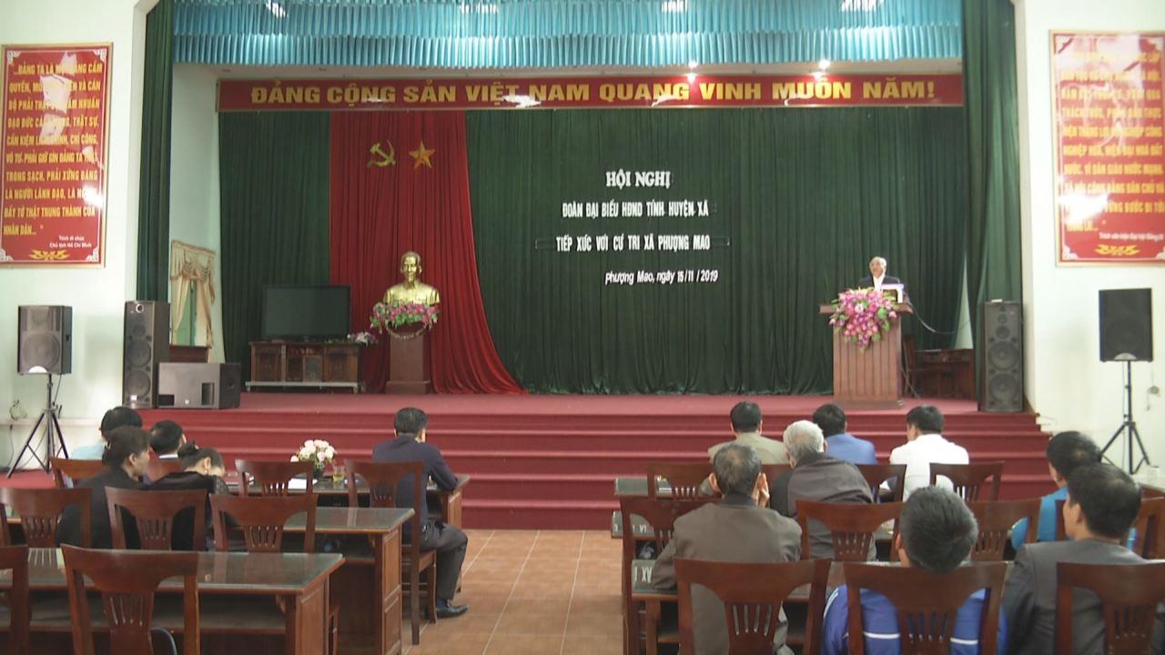 Phó Chủ tịch HĐND tỉnh Nguyễn Xuân Thu tiếp xúc cử tri tại xã Phượng Mao, Quế Võ