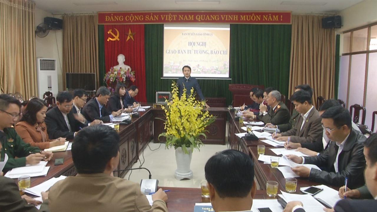 Ban Tuyên giáo Tỉnh ủy giao ban tư tưởng, báo chí tháng 11