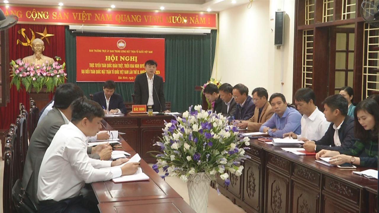 Trực tuyến quán triệt, triển khai Nghị quyết đại hội đại biểu toàn quốc Ủy ban MTTQ Việt Nam lần thứ IX