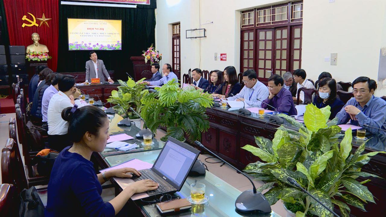 HĐND tỉnh giám sát việc thực hiện nhiệm vụ giáo dục và đào tạo