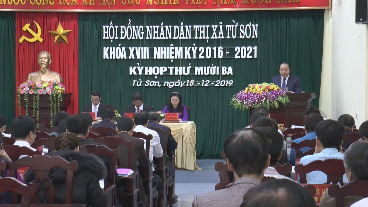 Kỳ họp thứ 13, HĐND thị xã Từ Sơn khóa XVIII