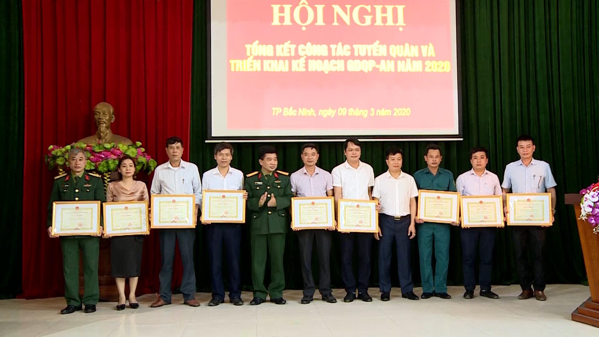 Thành phố Bắc Ninh tổng kết công tác tuyển quân năm 2020