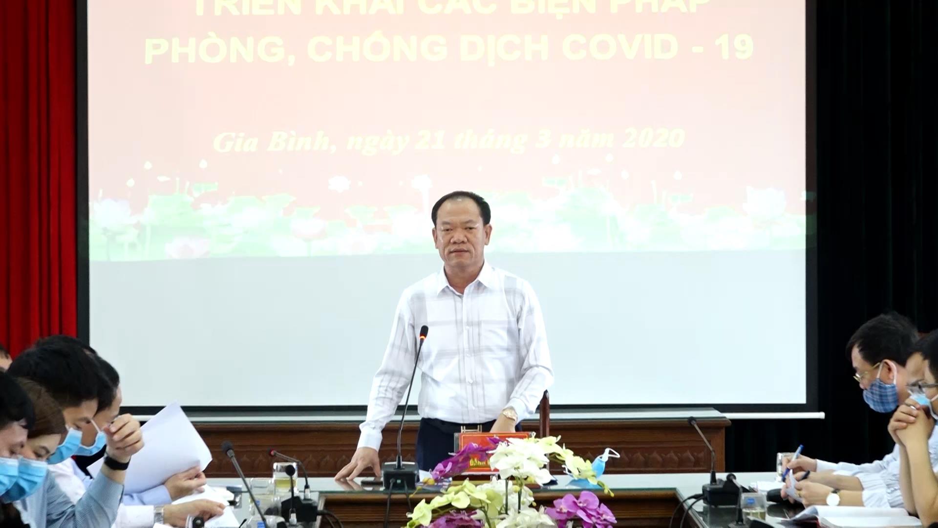 Gia Bình- triển khai các biện pháp cấp bách phòng, chống dịch Covid-19