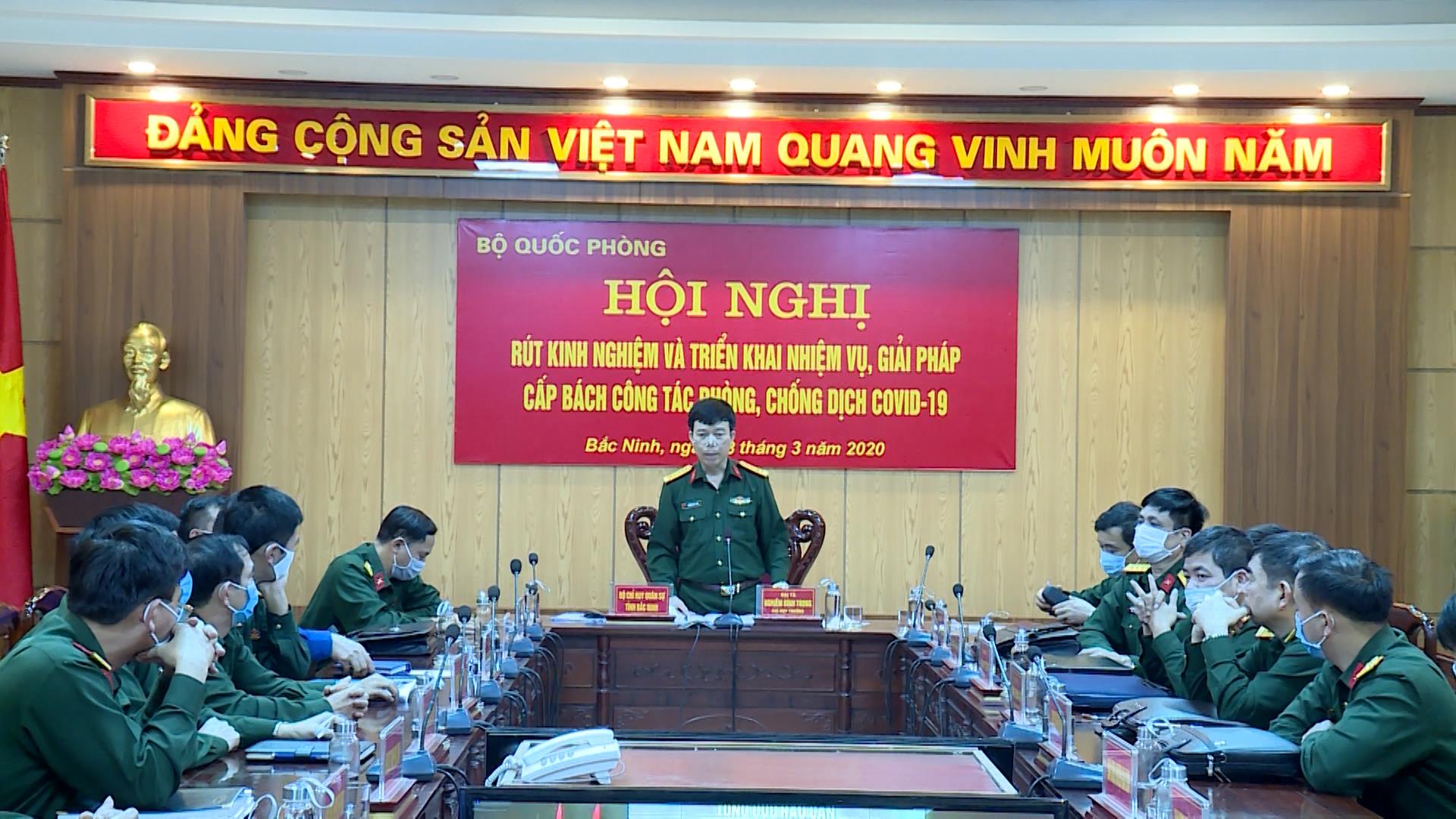 Trực tuyến Bộ Quốc phòng: Triển khai phòng, chống dịch Covid-19 giai đoạn 2 trong toàn quân