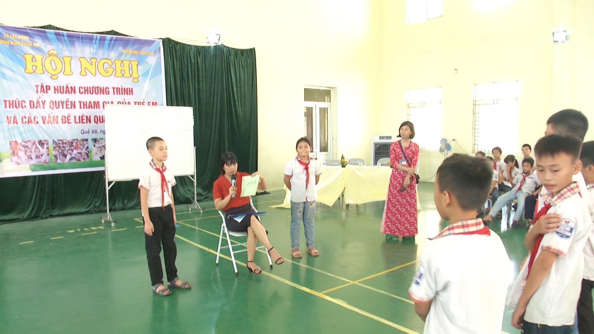 Tập huấn Chương trình thúc đẩy quyền tham gia của trẻ em