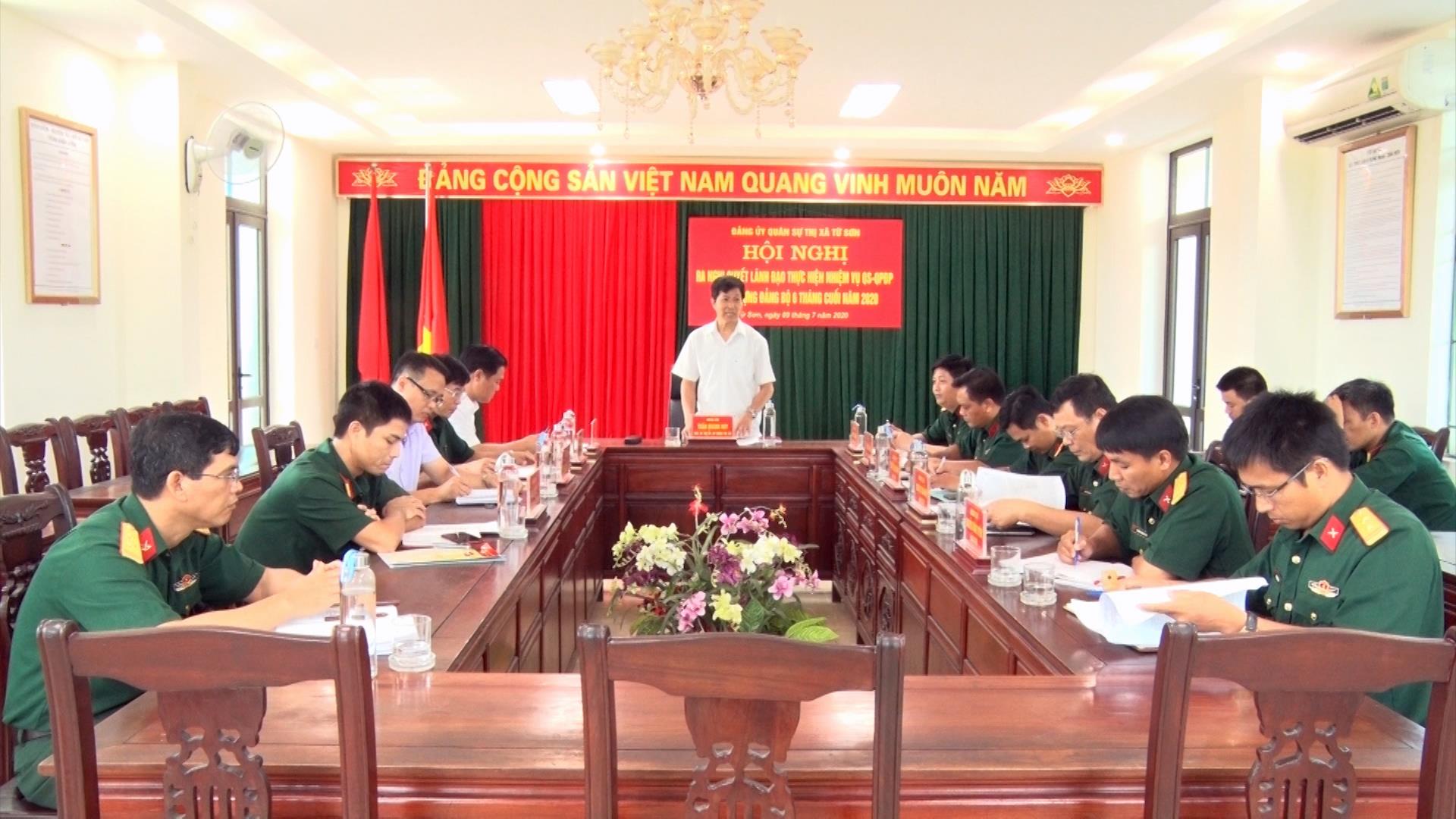 Đảng ủy Quân sự thị xã Từ Sơn ra Nghị quyết lãnh đạo thực hiện nhiệm vụ