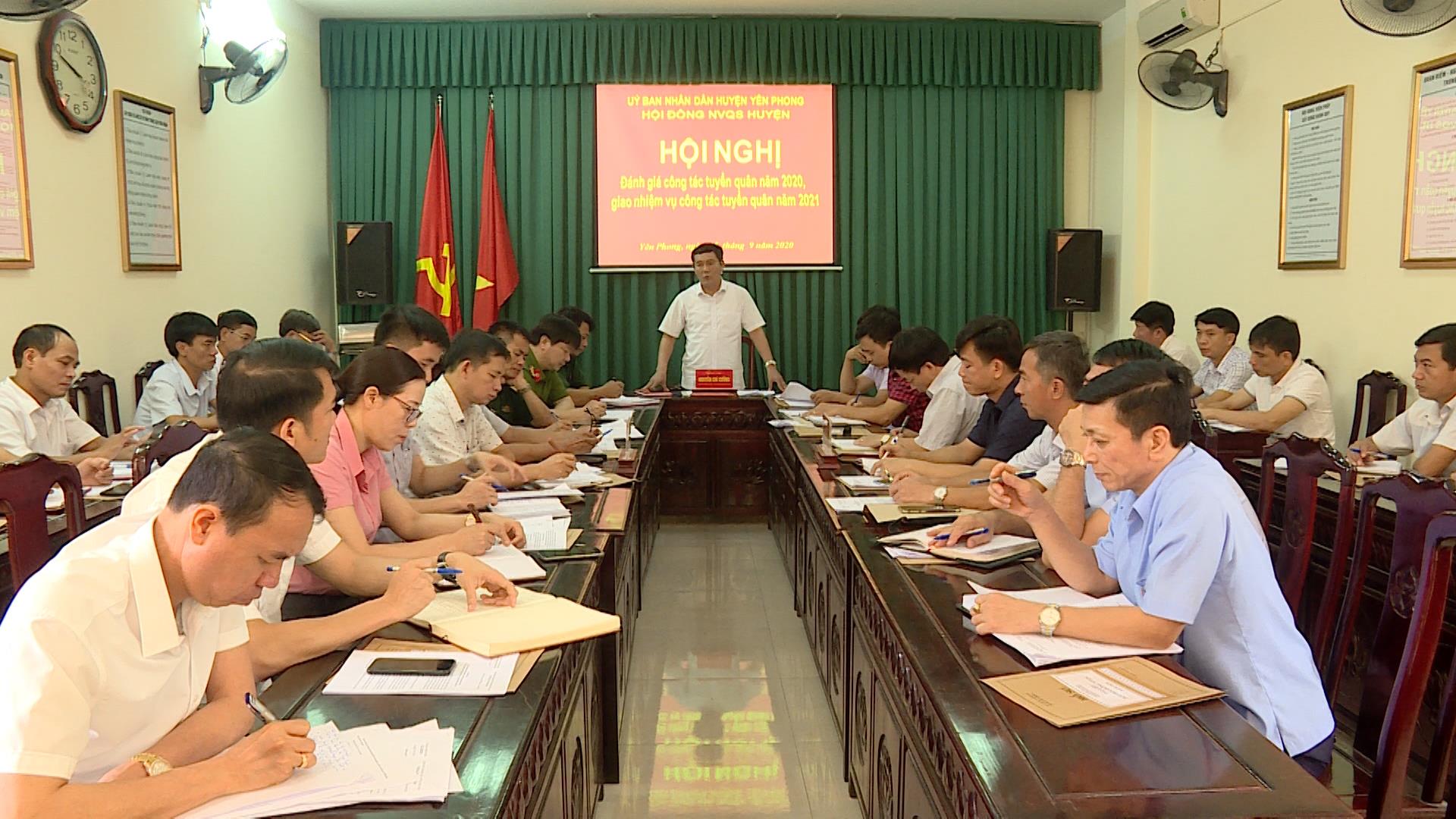 Yên Phong triển khai nhiệm vụ công tác tuyển quân năm 2021