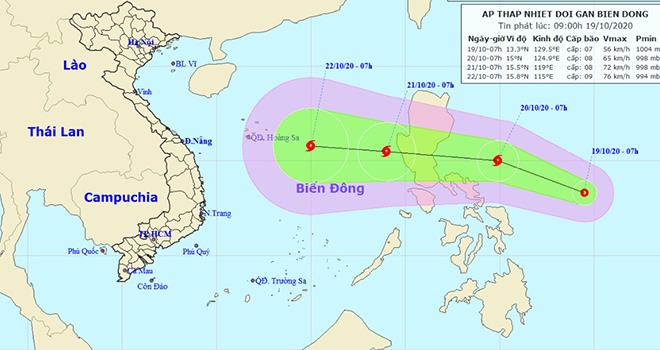 TIN ÁP THẤP NHIỆT ĐỚI GẦN BIỂN ĐÔNG