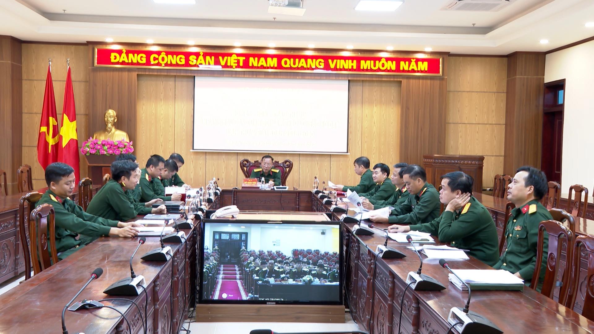 Hội nghị trực tuyến sơ kết phong trào thi đua “Ngành Hậu cần Quân đội làm theo lời Bác Hồ dạy” giai đoạn 2015-2020