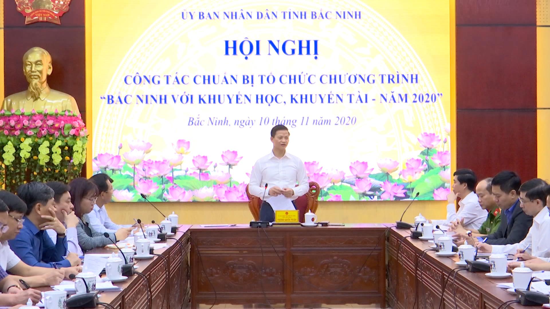 UBND tỉnh họp bàn Chương trình “Bắc Ninh với khuyến học, khuyến tài” năm 2020