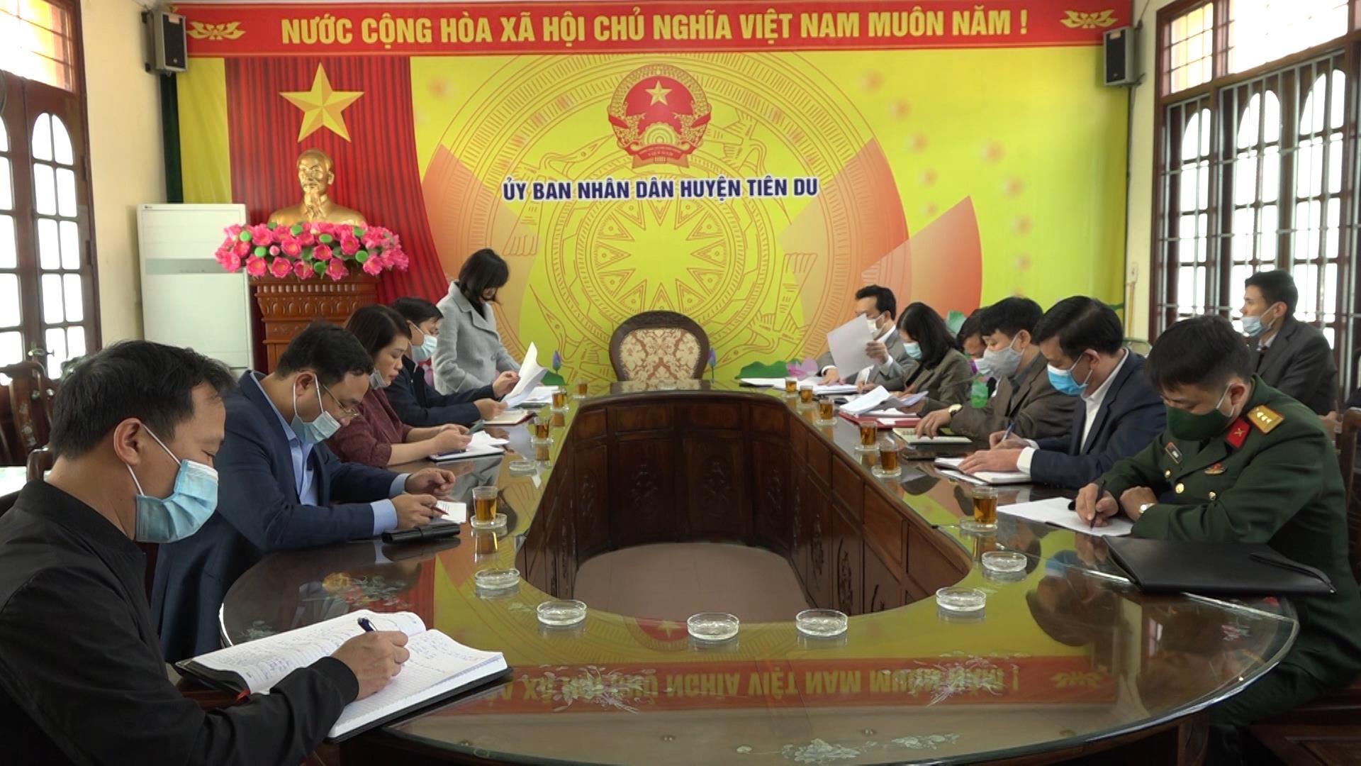Đoàn công tác của tỉnh kiểm tra công tác phòng chống dịch Covid - 19  tại huyện Tiên Du