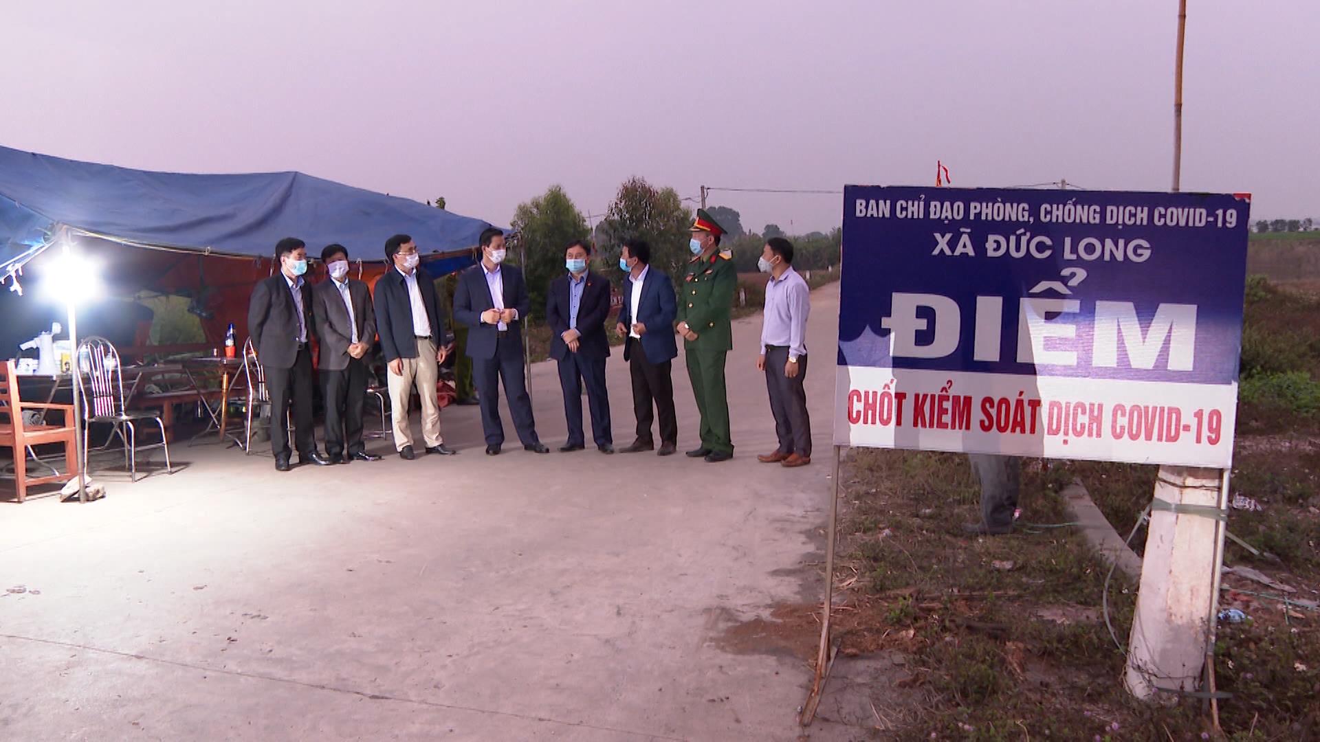 Lãnh đạo tỉnh kiểm tra công tác phòng, chống dịch COVID- 19 tại Quế Võ