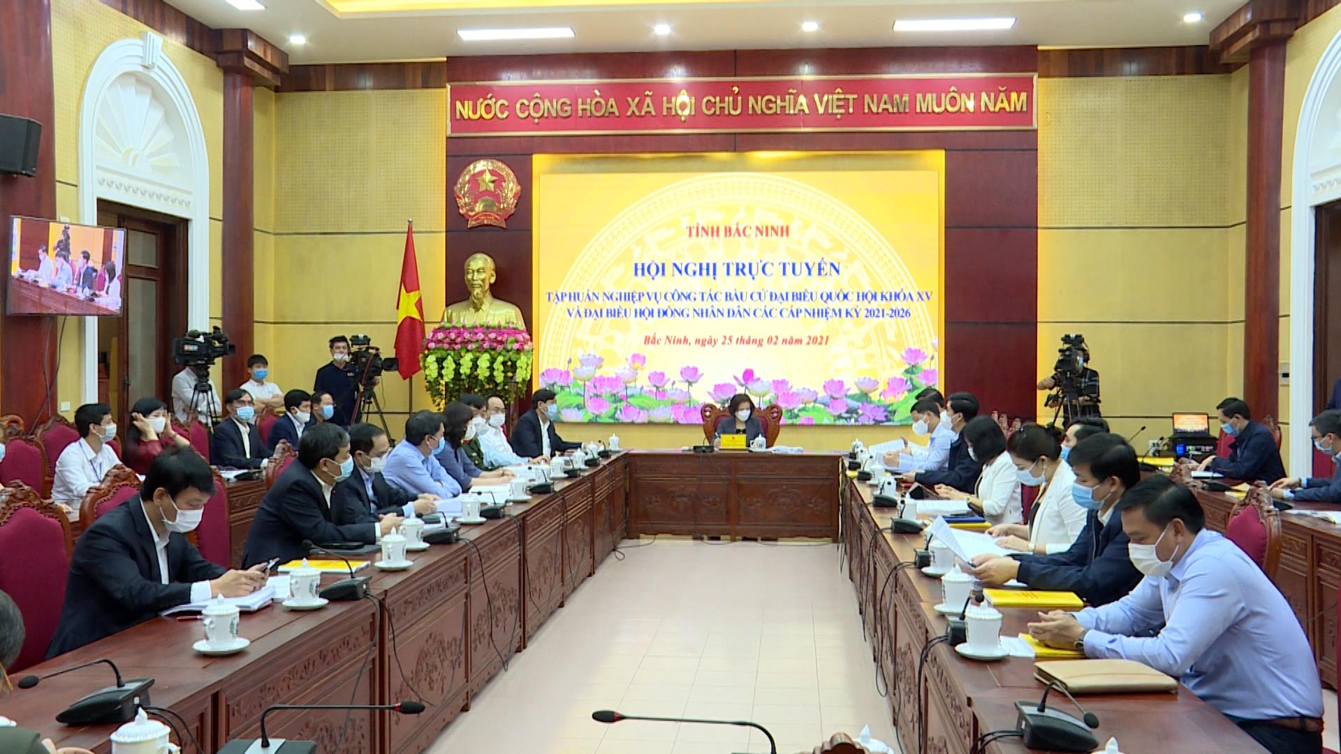 Hội nghị trực tuyến toàn quốc hướng dẫn nghiệp vụ công tác bầu cử đại biểu Quốc hội khóa XV và đại biểu HĐND các cấp nhiệm kỳ 2021-2026
