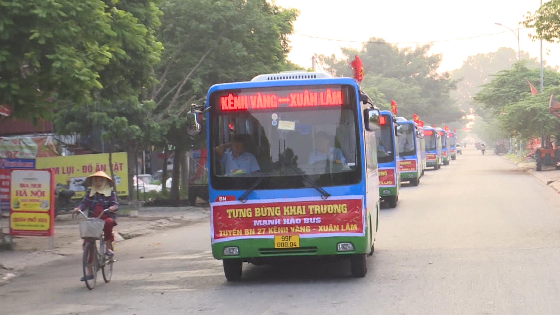 Hoạt động trở lại tuyến xe buýt Kênh Vàng- Xuân Lâm