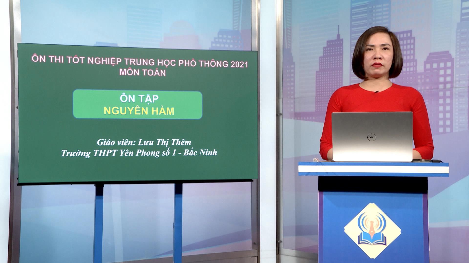 Môn Toán lớp 12: Nguyên hàm