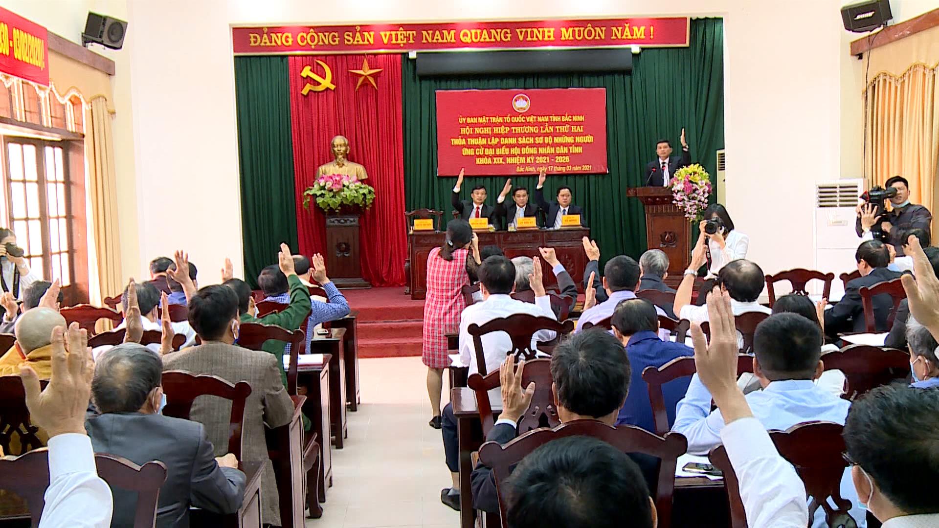 Hội nghị hiệp thương lần thứ hai bầu cử ĐBQH khóa XV và đại biểu HĐND tỉnh nhiệm kỳ 2021-2026