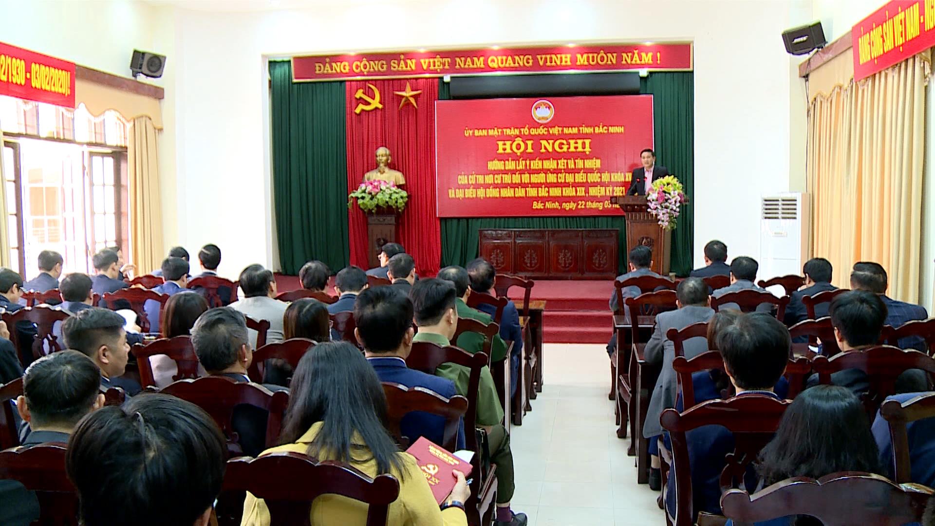 Hướng dẫn lấy ý kiến nhận xét và tín nhiệm của cử tri nơi cư trú đối với người ứng cử ĐBQH và HĐND tỉnh