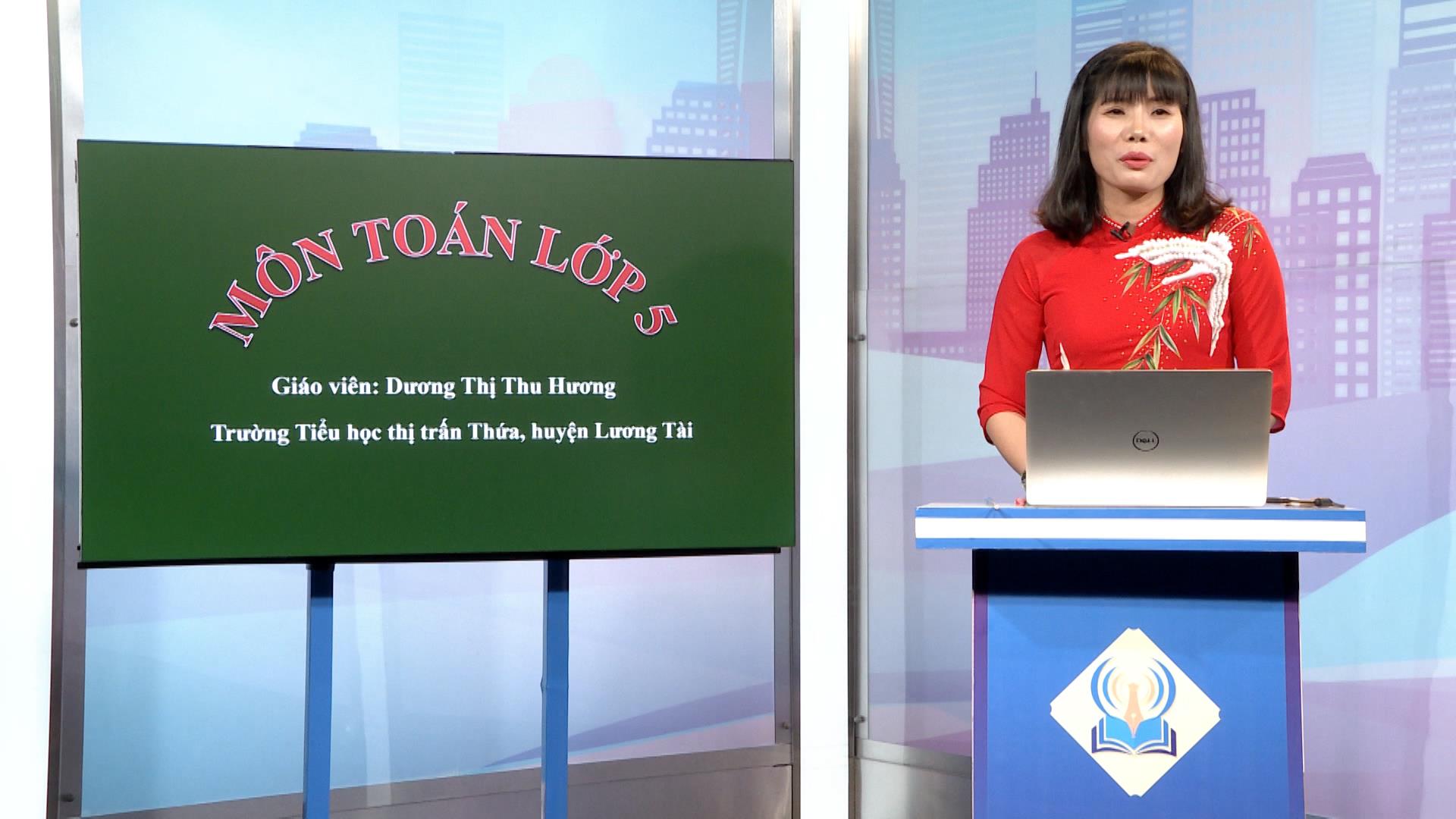 Môn Toán lớp 5: Vận tốc
