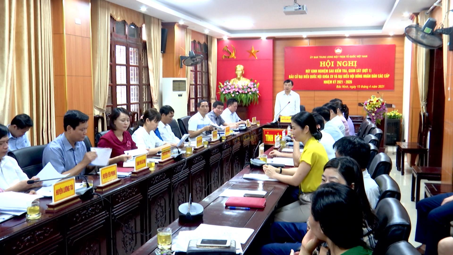 Hội nghị rút kinh nghiệm sau kiểm tra, giám sát công tác bầu cử