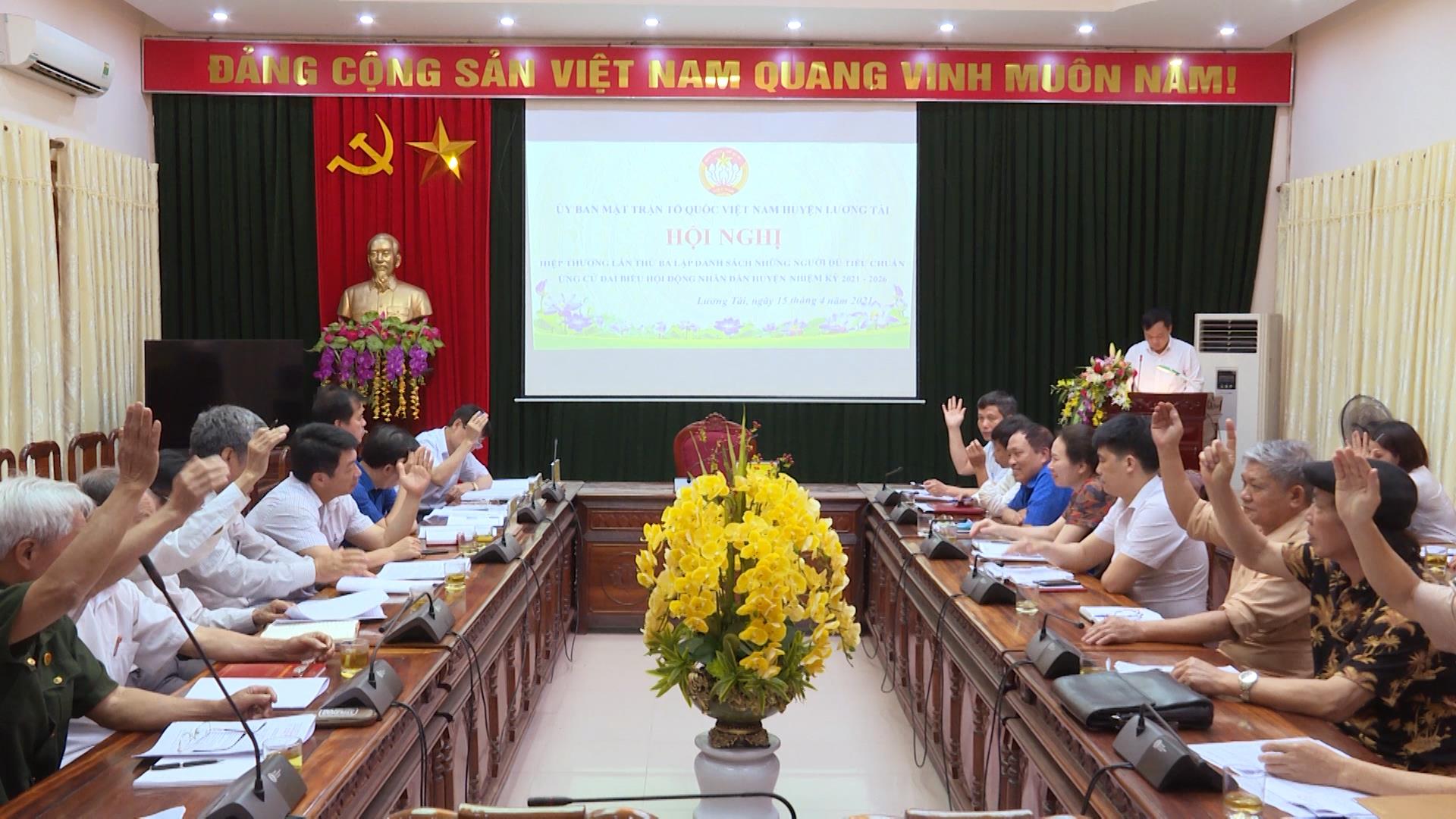 Huyện Lương Tài tổ chức Hội nghị hiệp thương lần thứ 3
