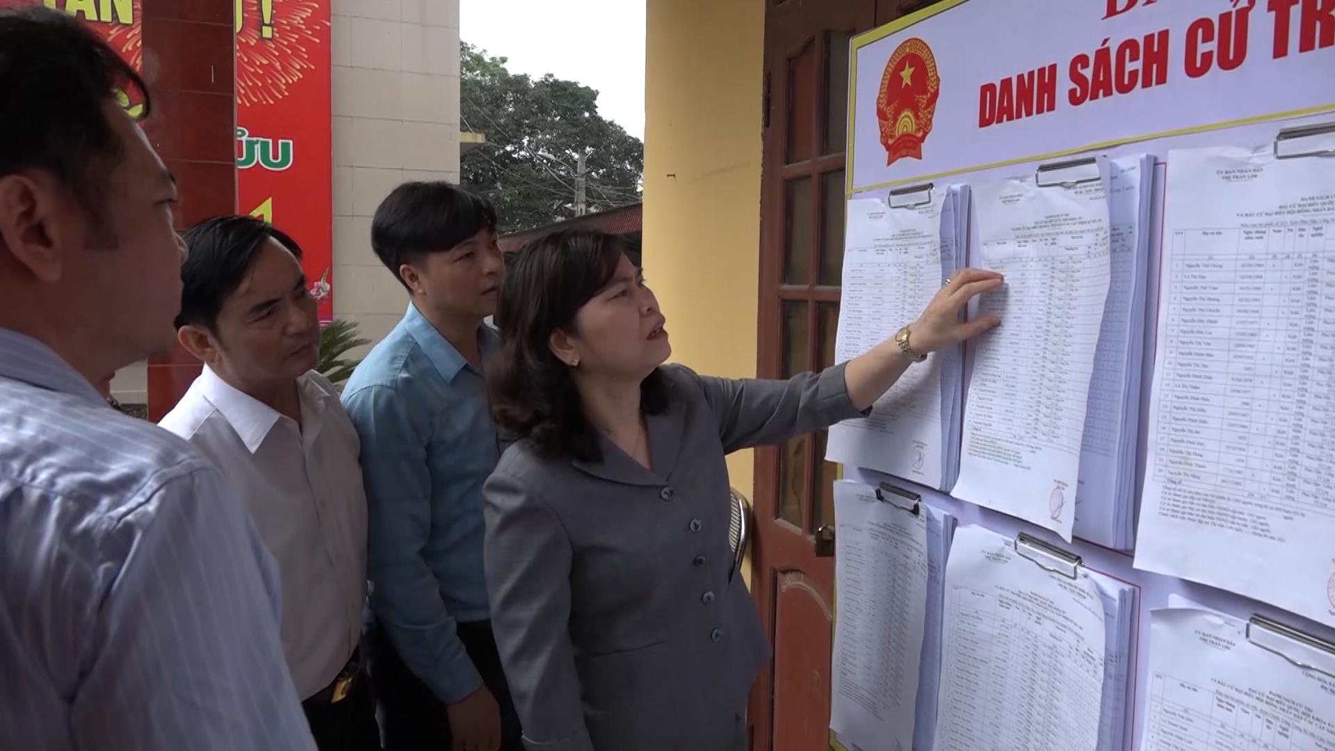 Kiểm tra công tác bầu cử đại biểu Quốc hội khóa XV và HĐND  các cấp nhiệm kỳ 2021-2026 tại Tiên Du