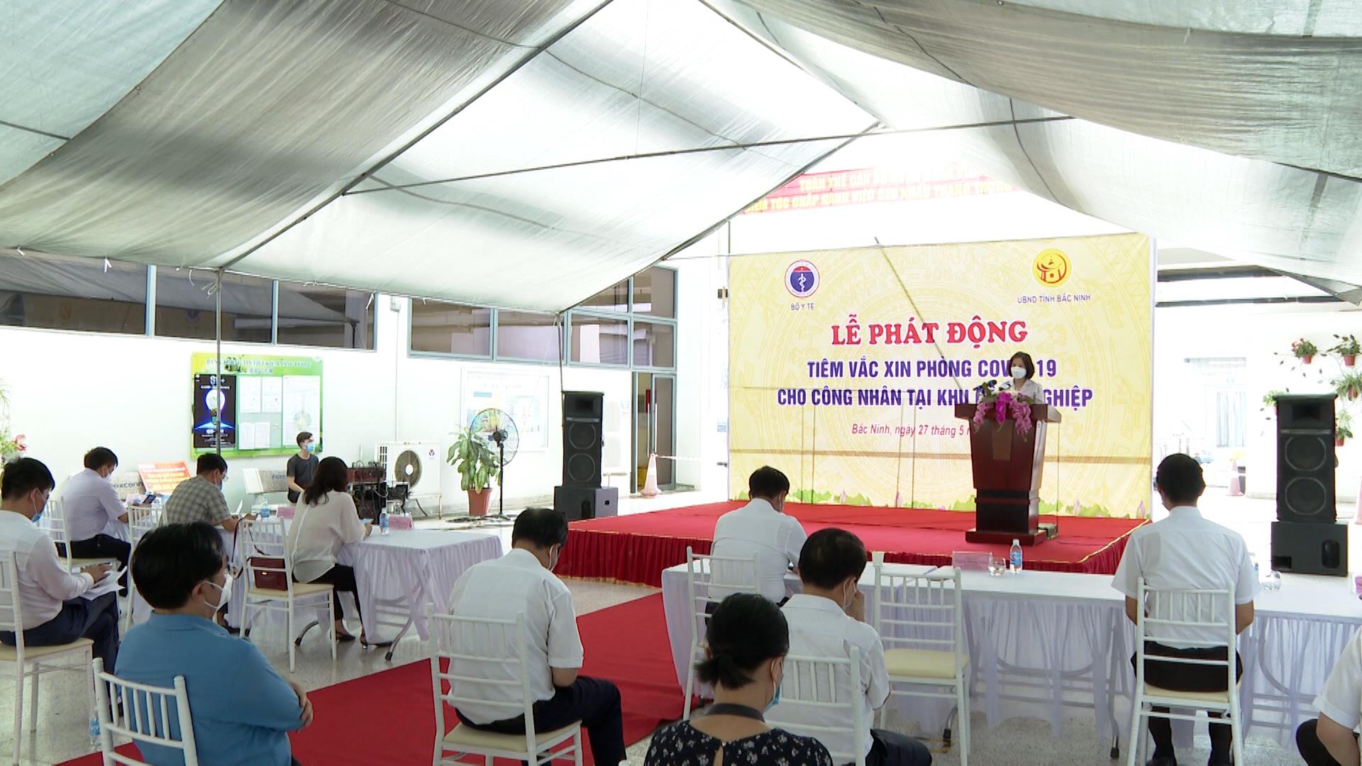 Phát động tiêm vắc xin phòng Covid-19 cho công nhân tại KCN