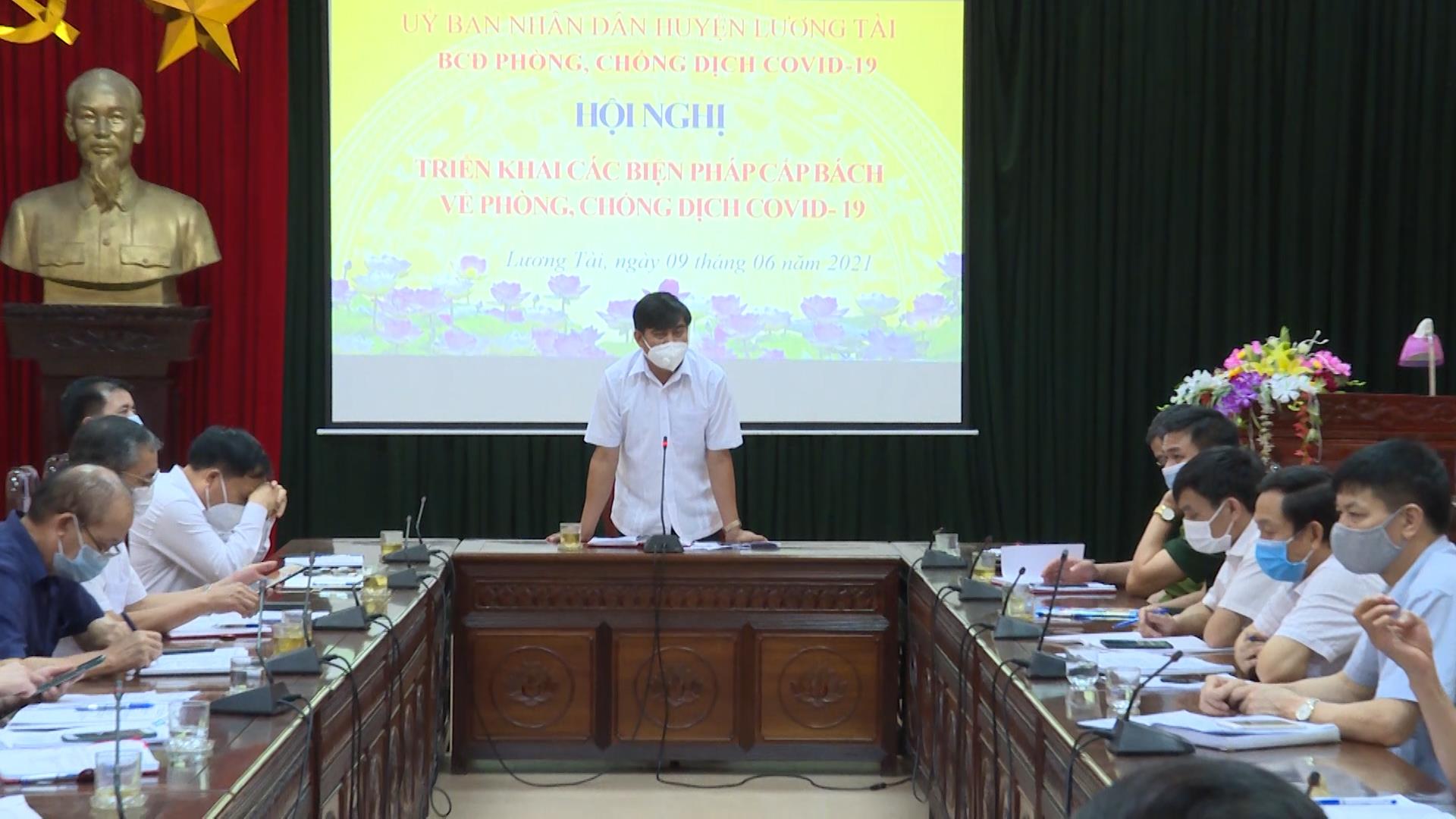 Lương Tài triển khai các biện pháp cấp bách phòng chống dịch Covid-19