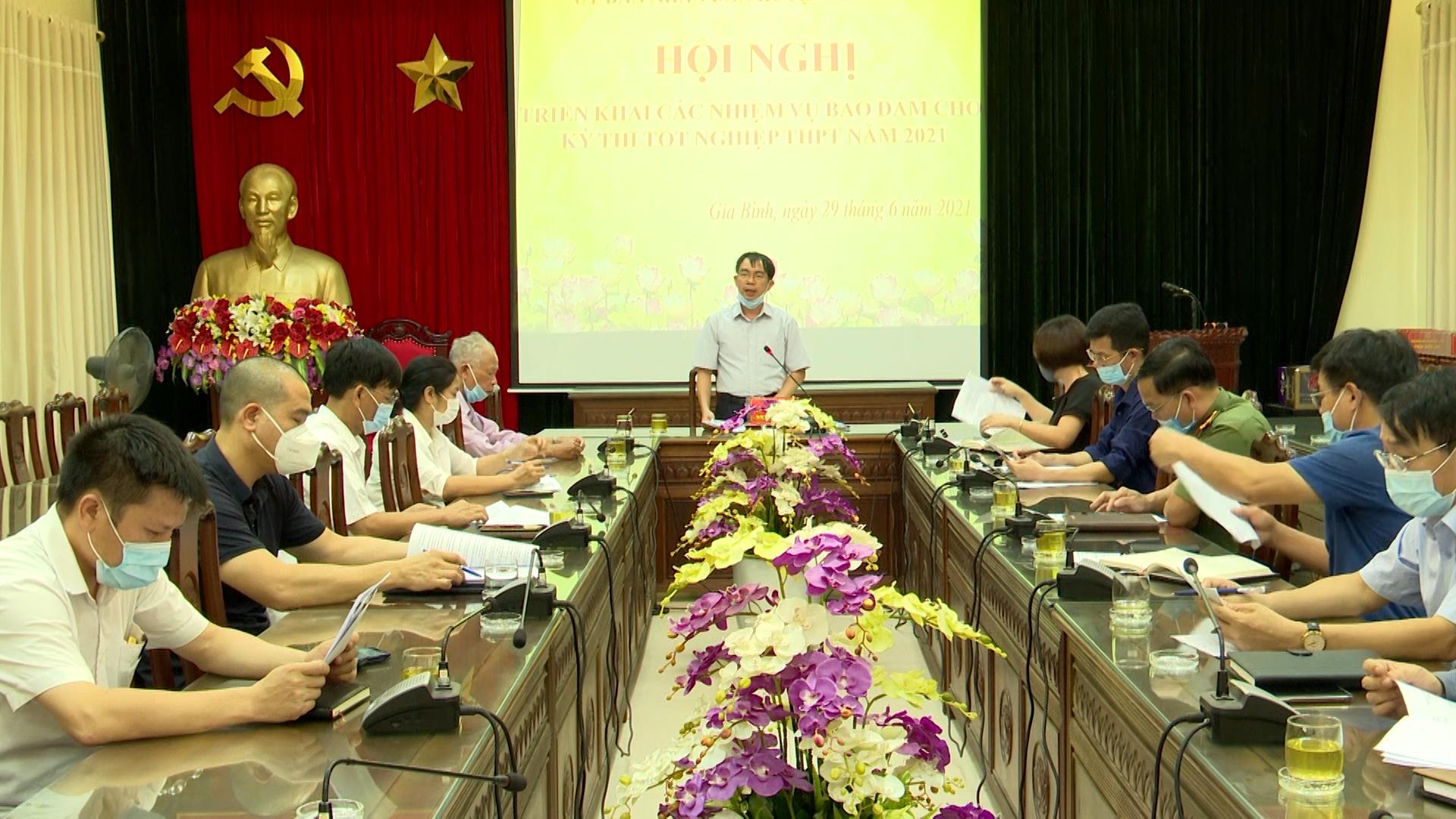 Huyện Gia Bình triển khai công tác chuẩn bị Kỳ thi tốt nghiệp THPT 2021