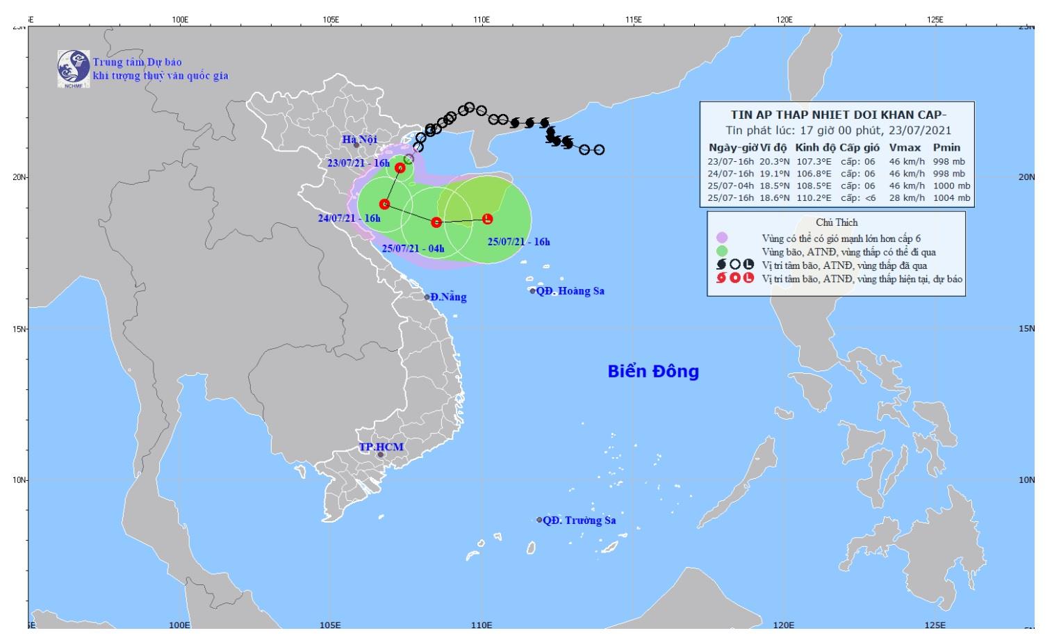 TIN ÁP THẤP NHIỆT ĐỚI KHẨN CẤP