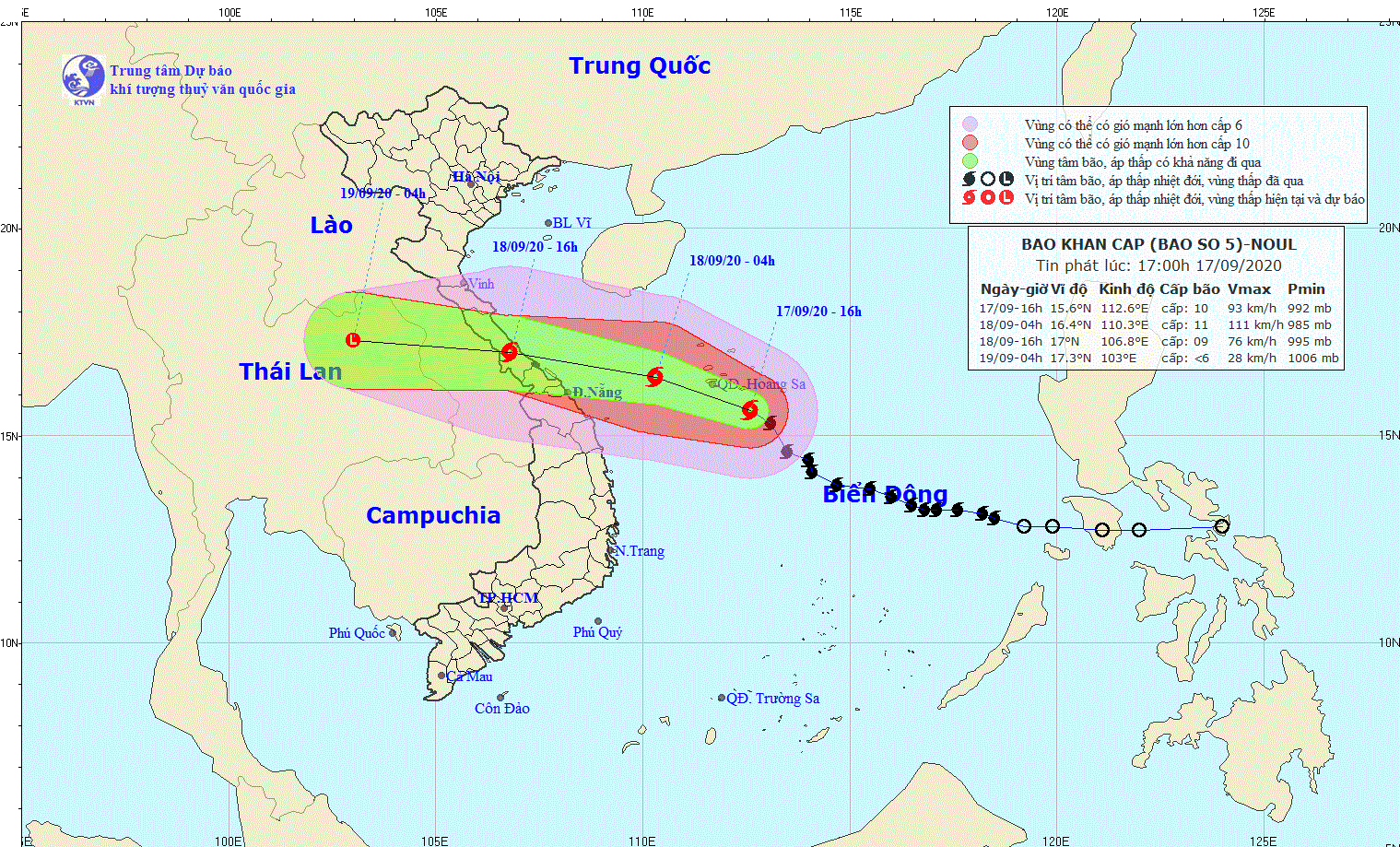 Tin bão khẩn cấp (Cơn bão số 5)