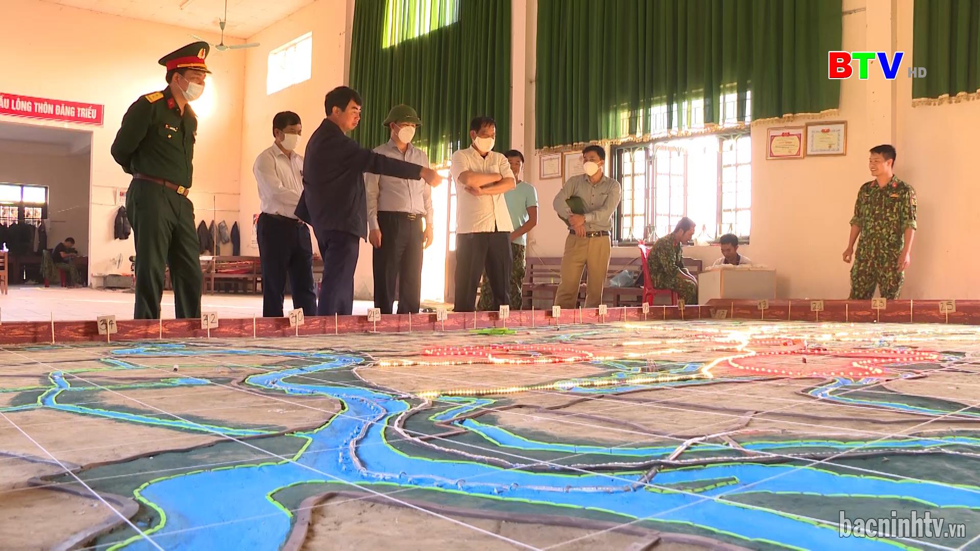 Lương Tài kiểm tra cơ sở vật chất phục vụ diễn tập khu vực phòng thủ năm 2021