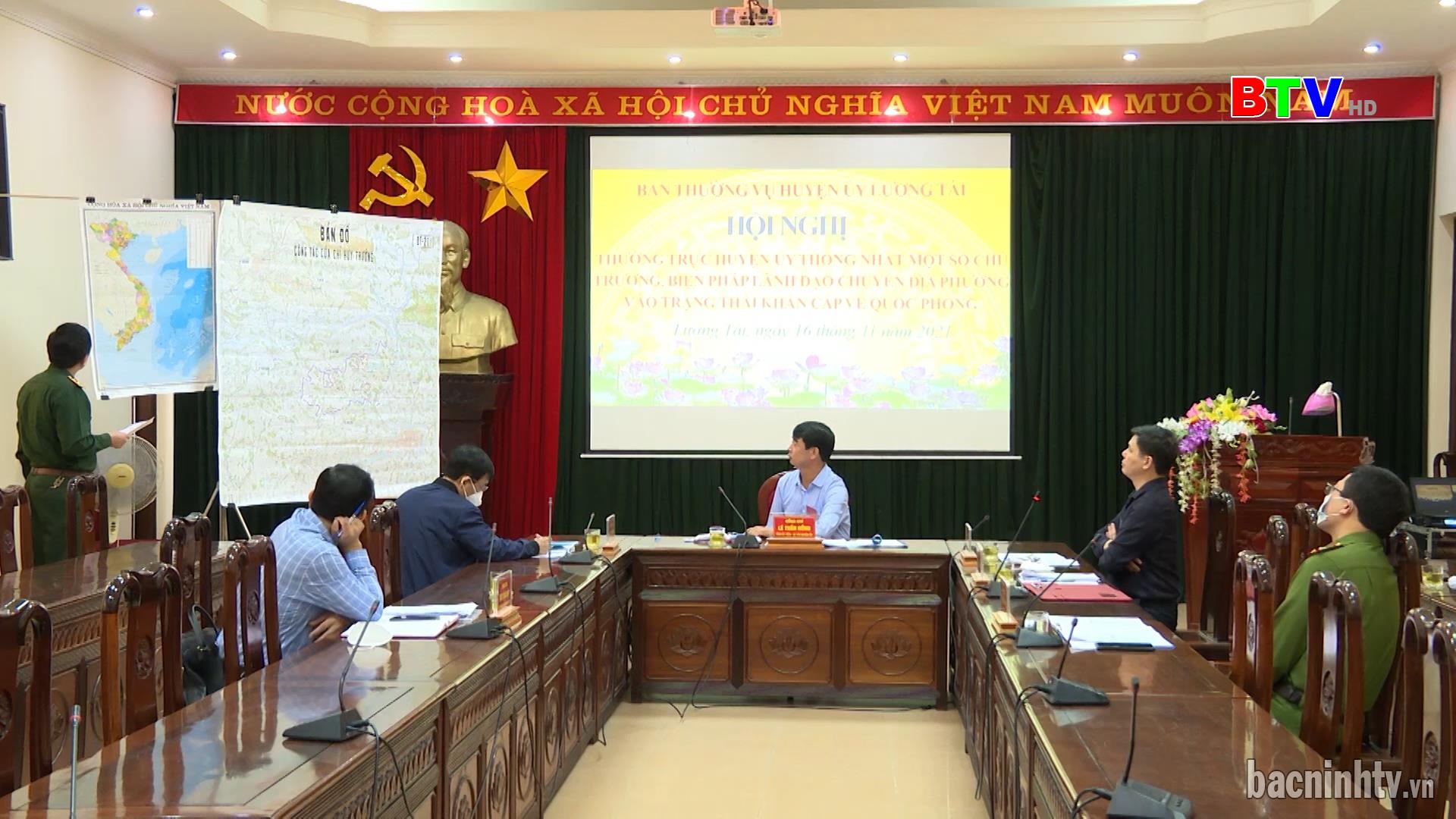 Luyện tập diễn tập Khu vực phòng thủ huyện Lương Tài năm 2021