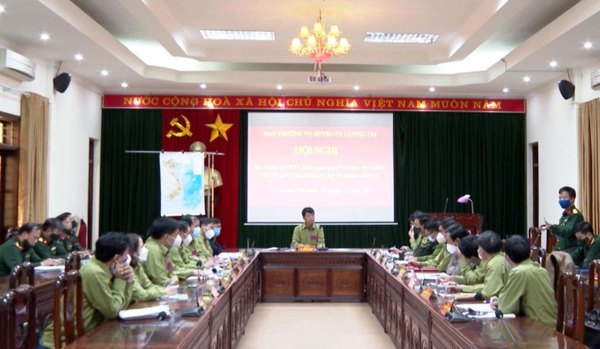 Luyện tập diễn tập Khu vực phòng thủ huyện Lương Tài năm 2021