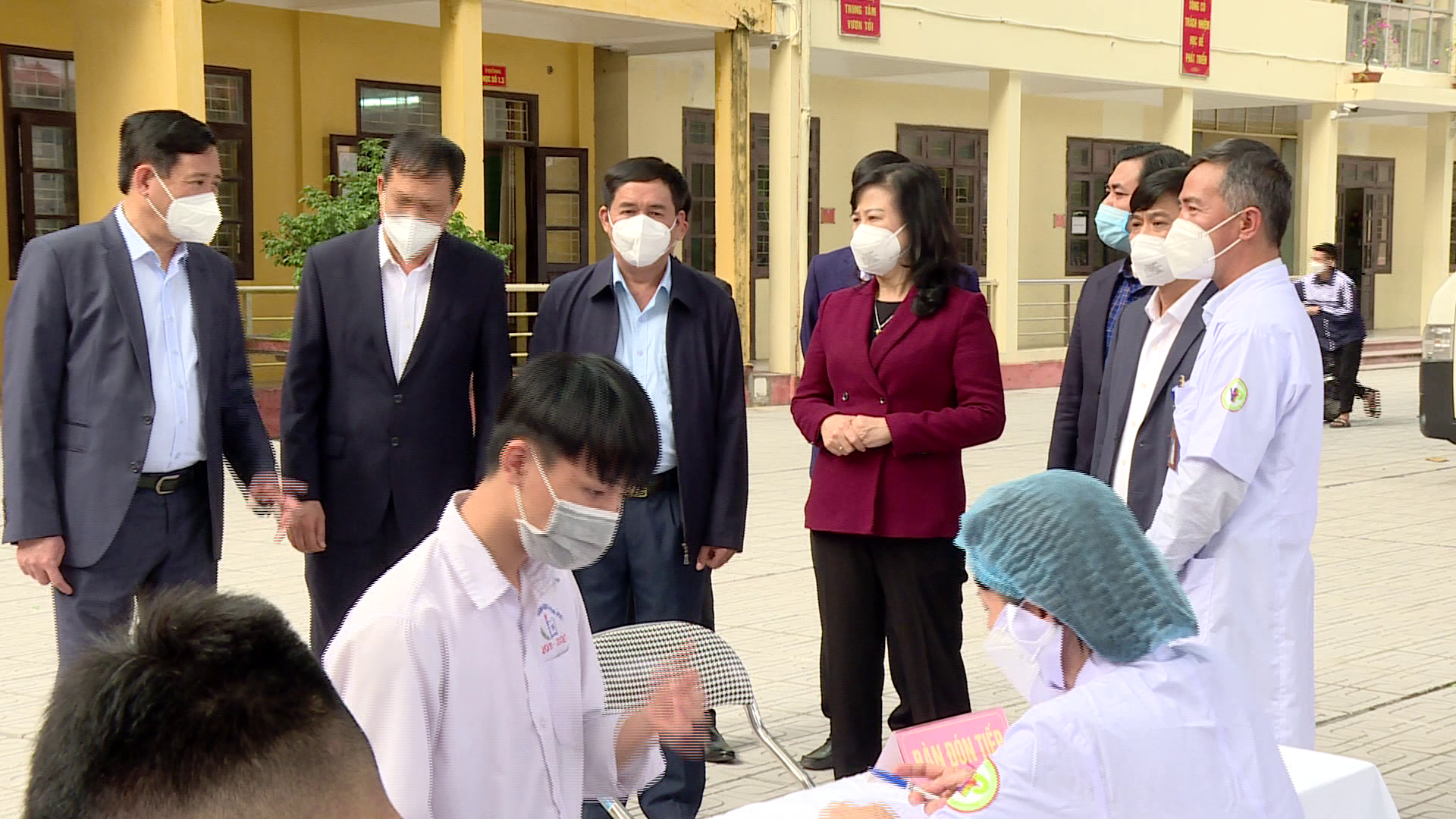 930 học sinh huyện Yên Phong được tiêm vắc xin phòng COVID-19
