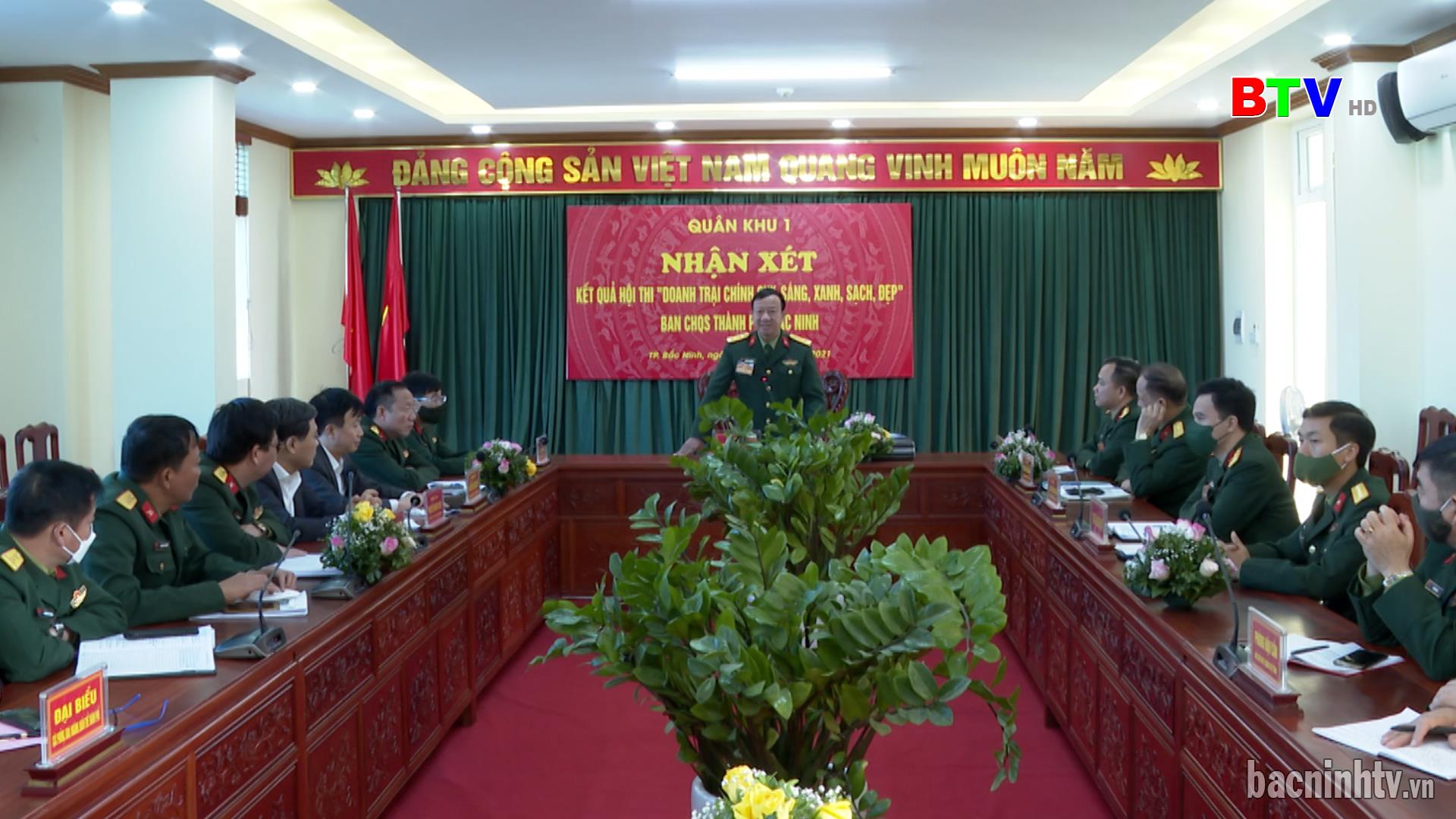 Chấm điểm Hội thi “Doanh trại chính quy, sáng, xanh, sạch, đẹp”