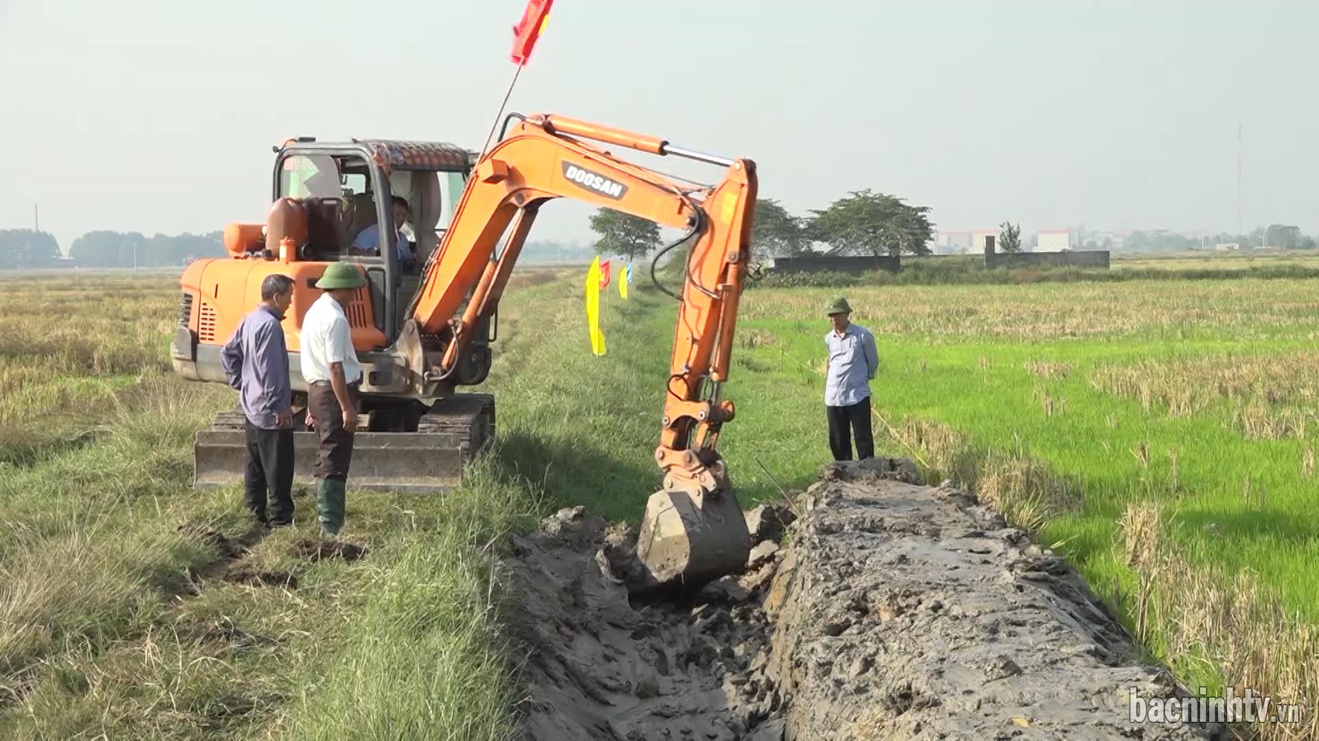 Gia Bình: Đào đắp 53.607,6 m3 đất thủy lợi