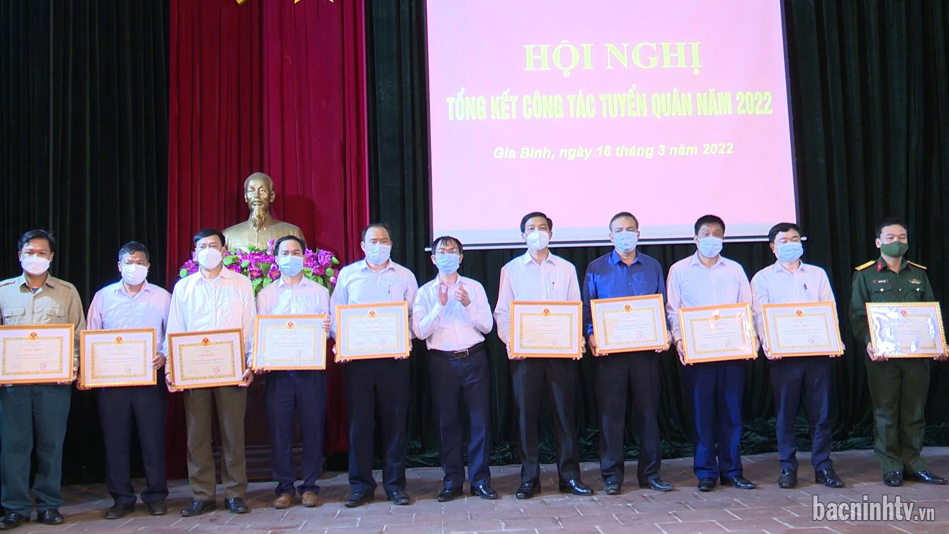 Gia Bình tổng kết công tác tuyển quân năm 2022 