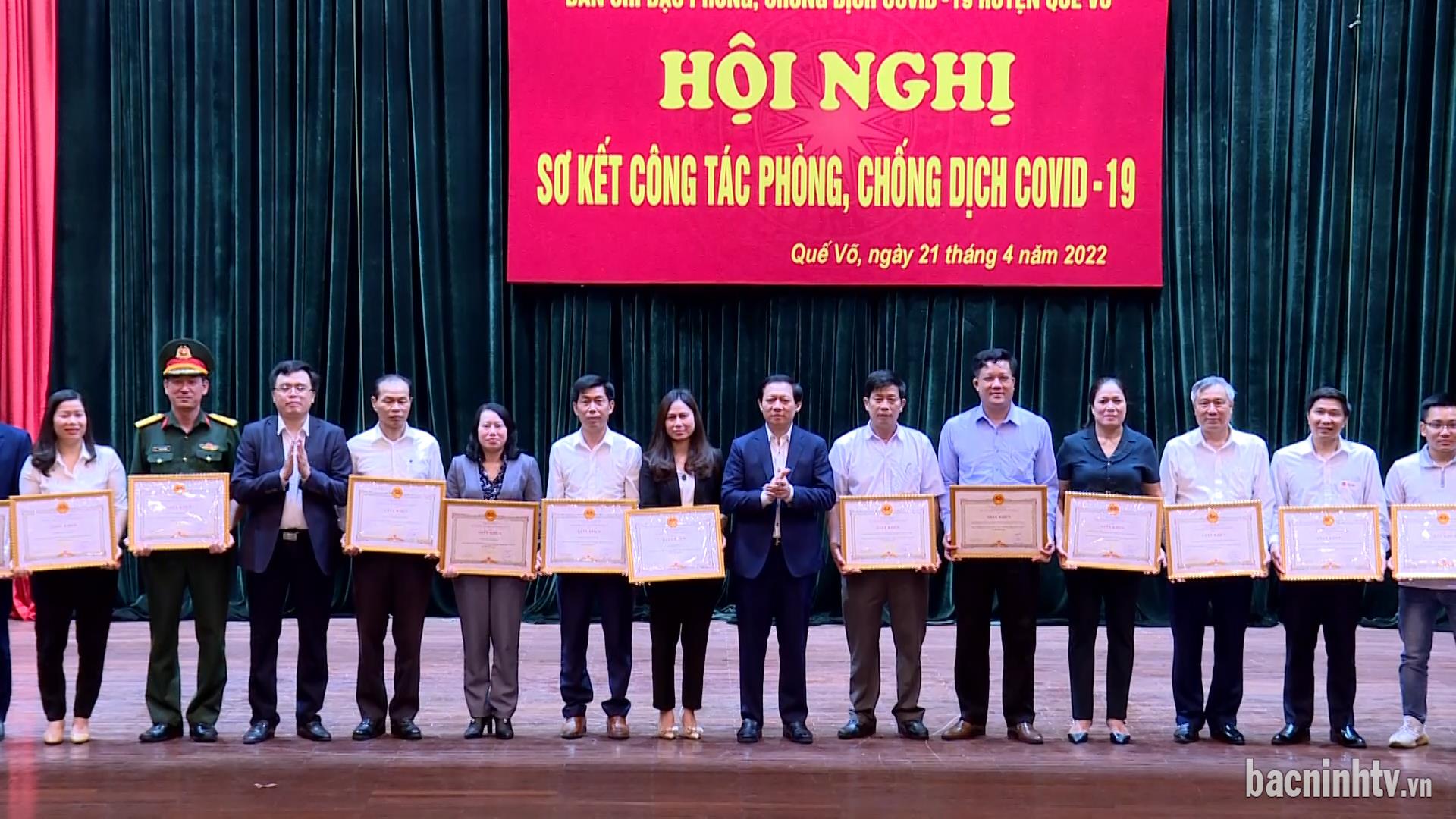 Quế Võ sơ kết công tác phòng, chống dịch Covid-19