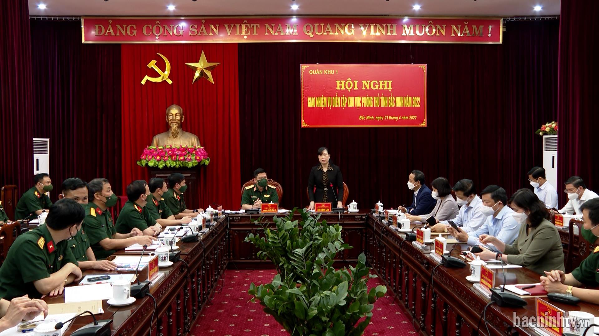 Giao nhiệm vụ diễn tập khu vực phòng thủ tỉnh Bắc Ninh năm 2022