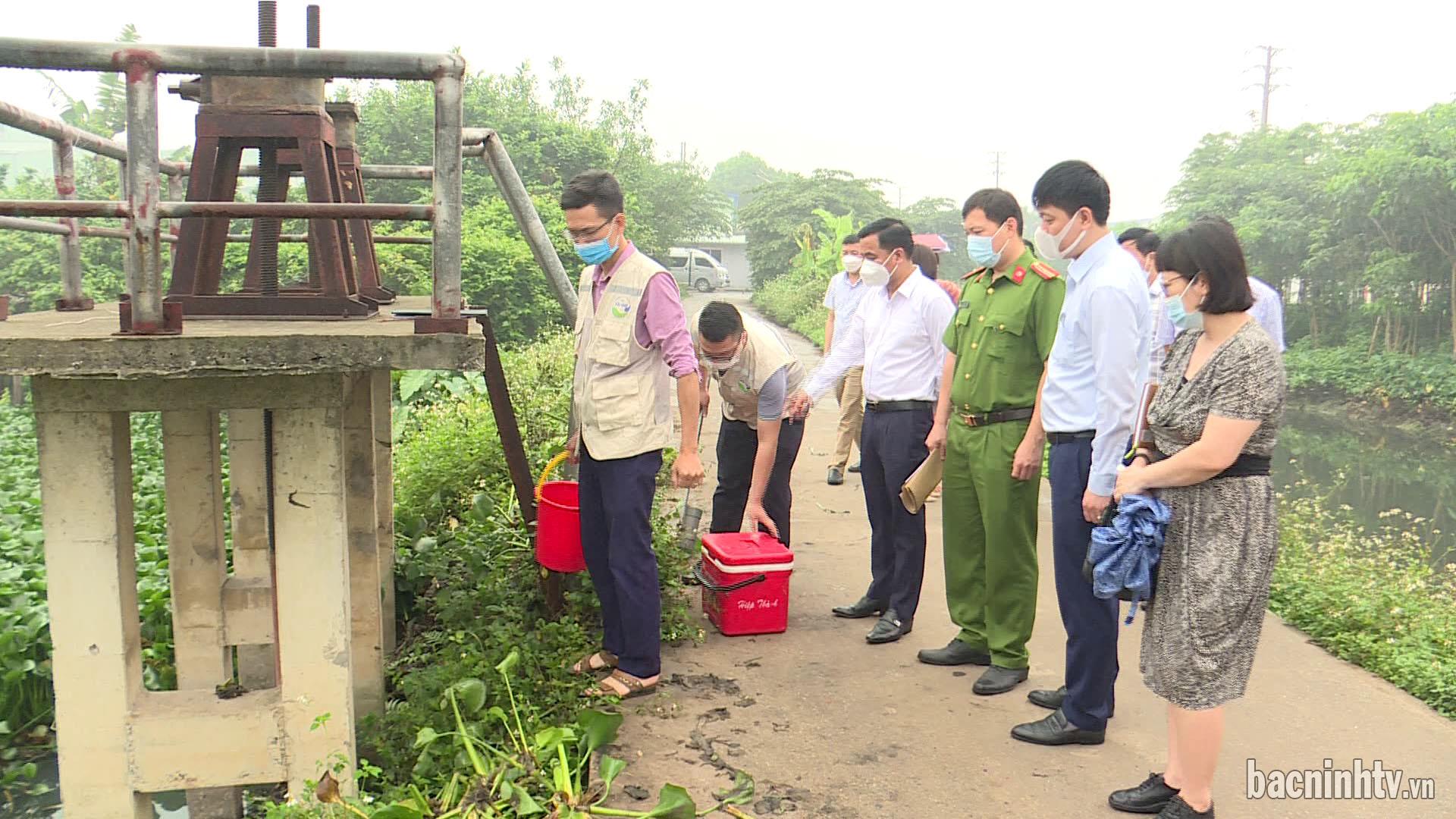 Bắc Ninh khảo sát làm rõ nguyên nhân ô nhiễm nguồn nước Khu công nghiệp Đại Đồng - Hoàn Sơn