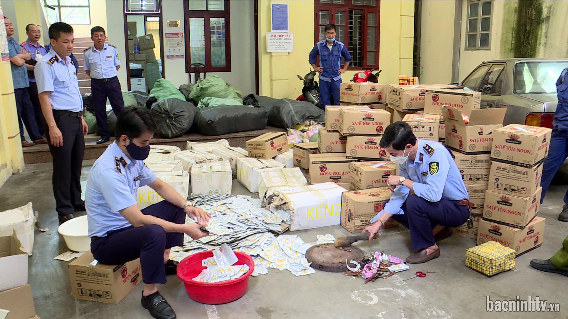 Cục Quản lý thị trường Bắc Ninh tiêu hủy hàng nhập lậu