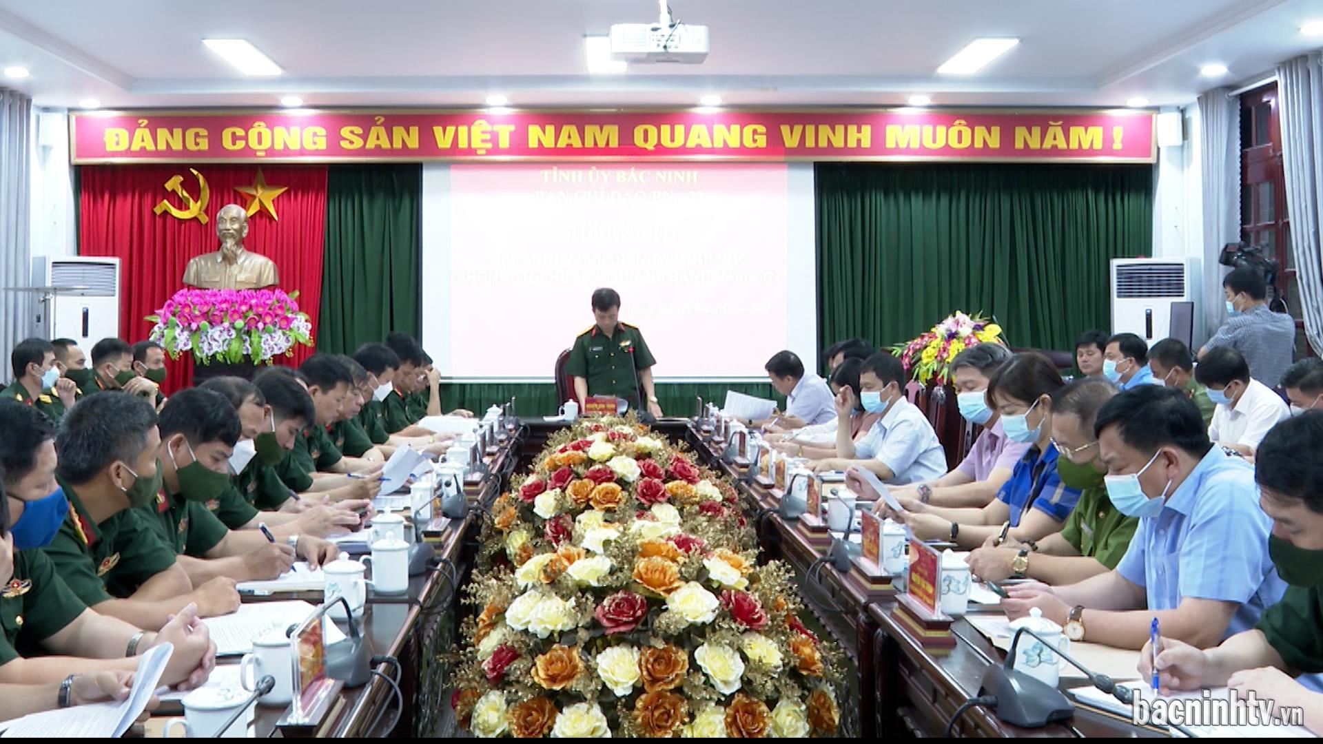 Giao nhiệm vụ diễn tập KVPT huyện Thuận Thành năm 2022