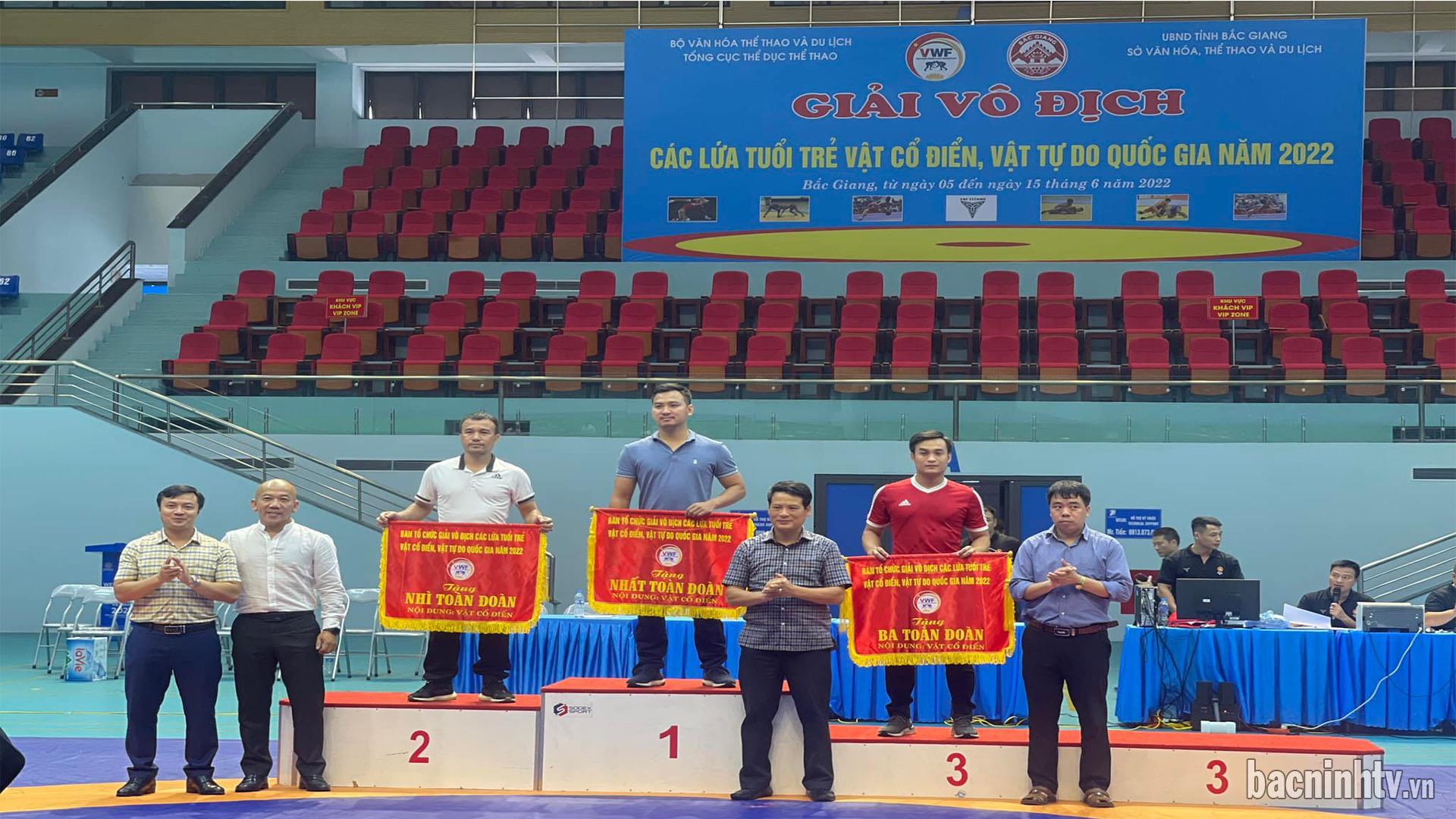 Bắc Ninh giành 13 Huy chương tại Giải vô địch vật tự do, vật cổ điển quốc gia 2022