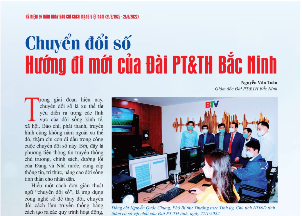 Chuyển đổi số - Hướng đi mới của Đài PT&TH Bắc Ninh