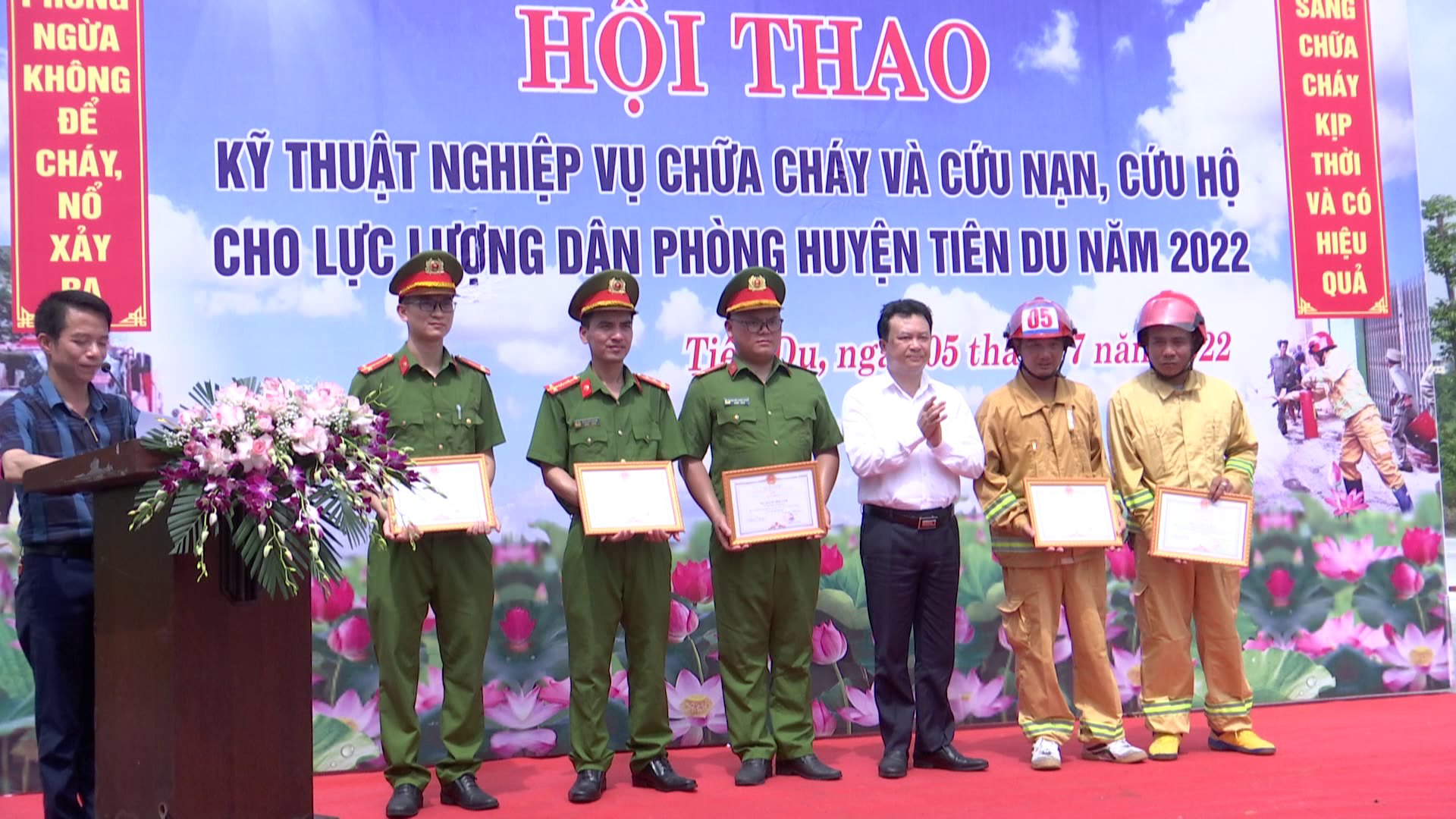 Tiên Du Hội thao kỹ thuật nghiệp vụ chữa cháy và CNCH